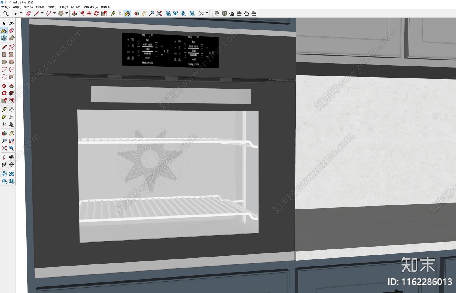 现代烤箱SU模型下载【ID:1162286013】
