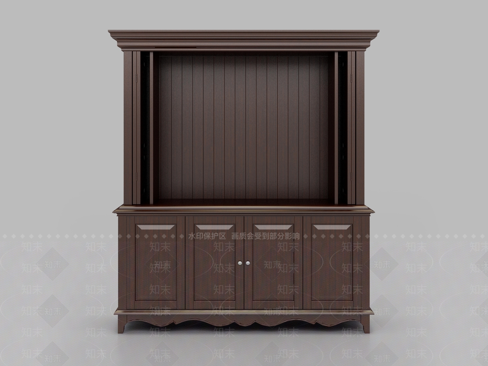 欧式折叠门储物柜3D模型下载【ID:1162290041】