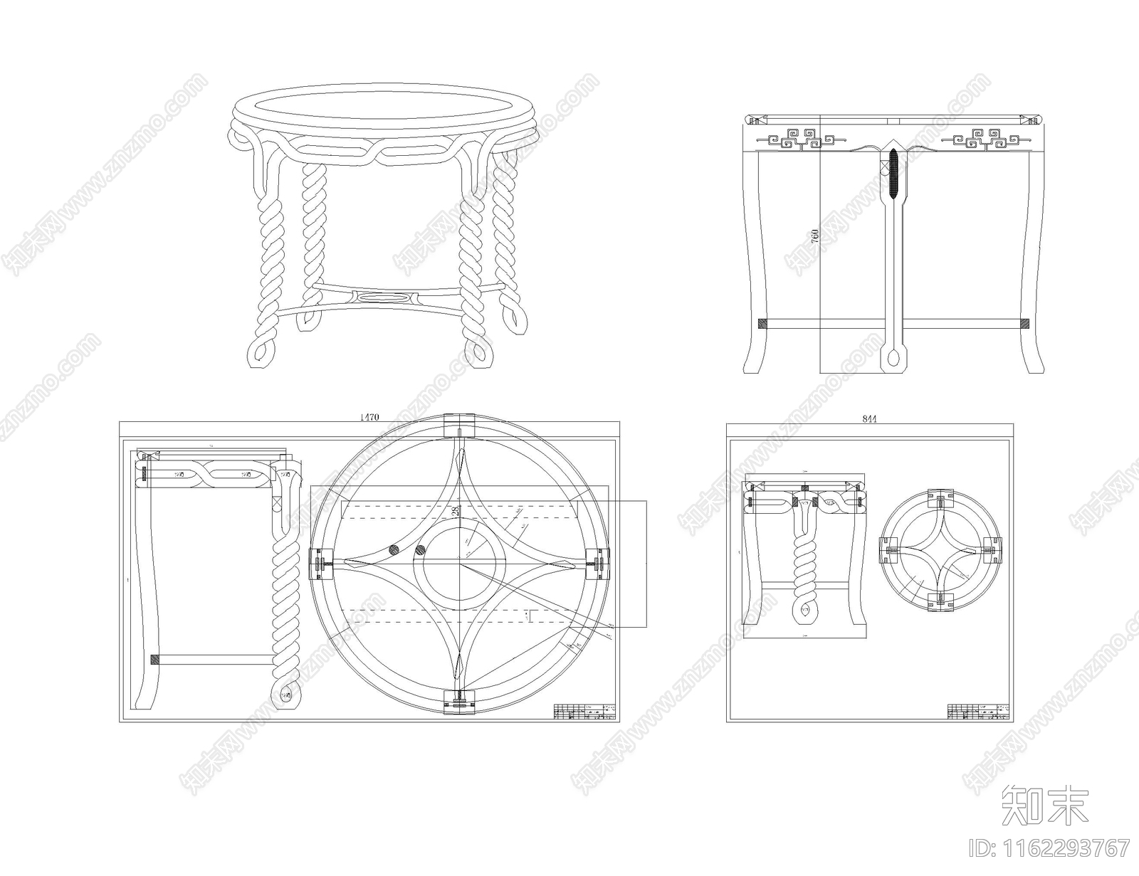 圆桌施工图下载【ID:1162293767】