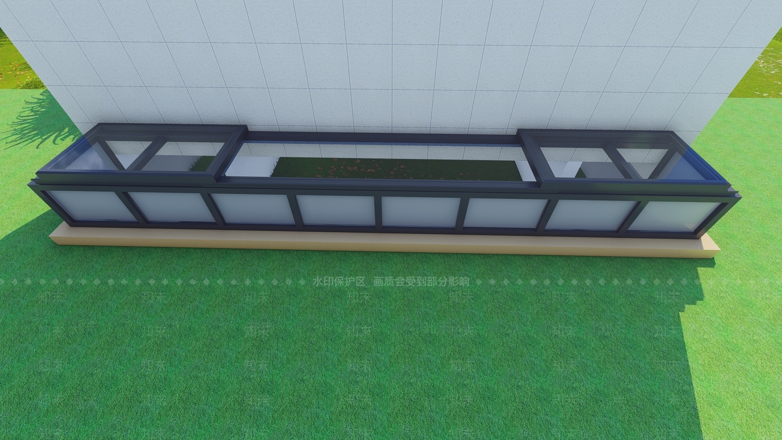 采光井对开平移天窗SU模型下载【ID:1162296112】
