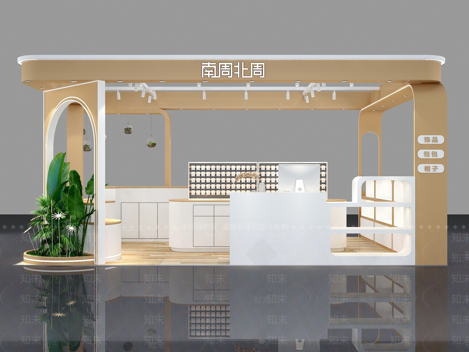 饰品柜商场岛柜3D模型下载【ID:1162296559】