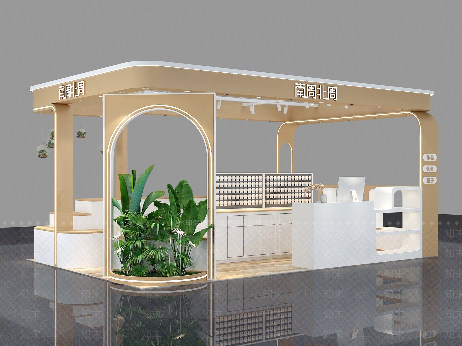 饰品柜商场岛柜3D模型下载【ID:1162296559】