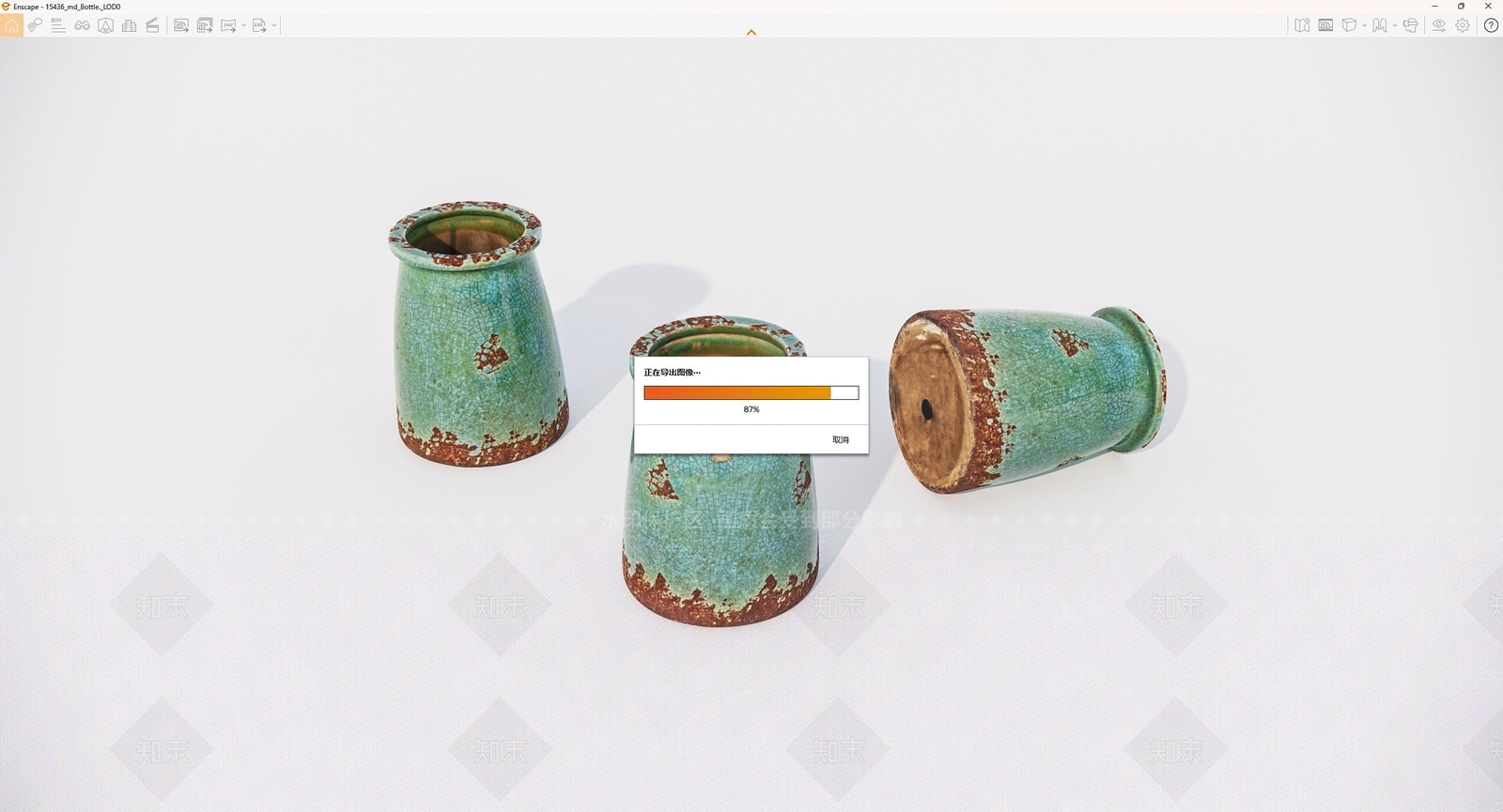 陶瓷瓶子SU模型下载【ID:1162300300】