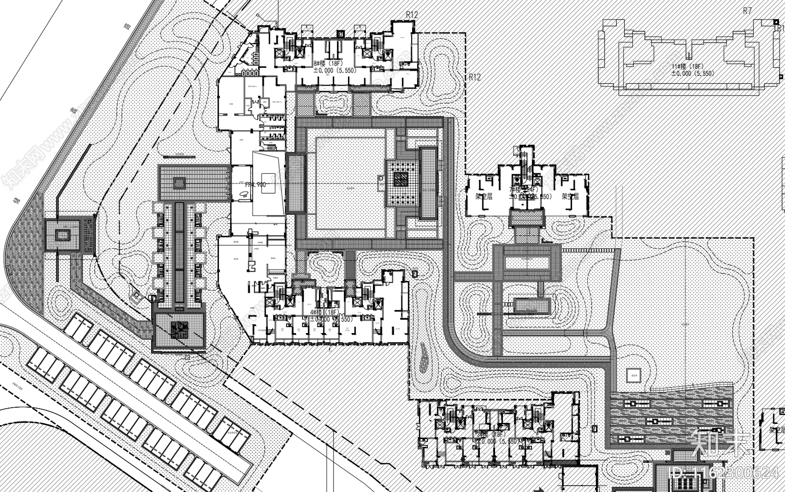 杭州春华秋庭示范区景施工图下载【ID:1162300624】