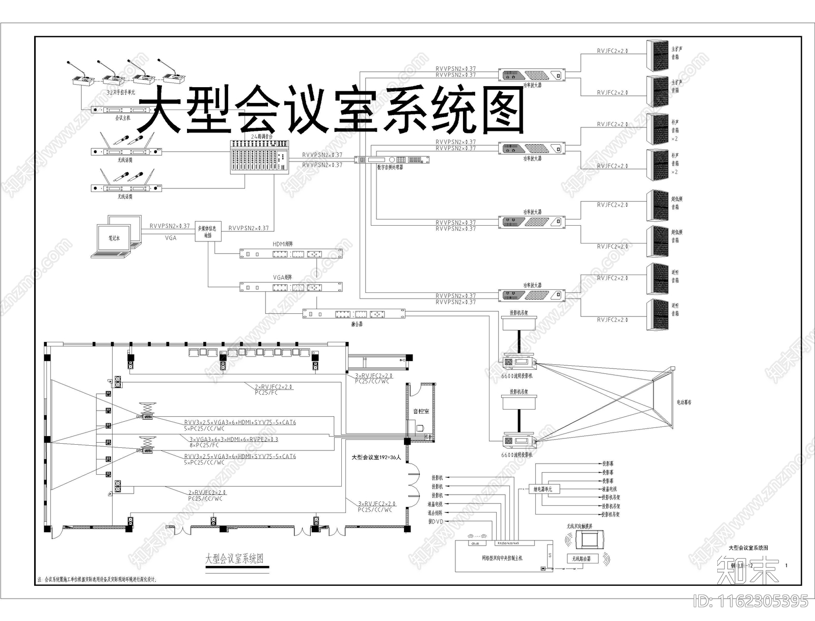 机房工程系统图常用弱电cad施工图下载【ID:1162305395】