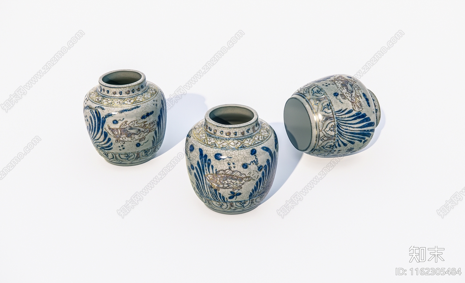 老旧陶瓷罐子SU模型下载【ID:1162305484】