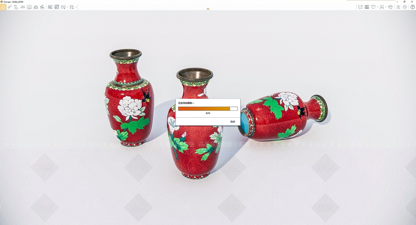 老旧陶瓷瓶子SU模型下载【ID:1162305580】