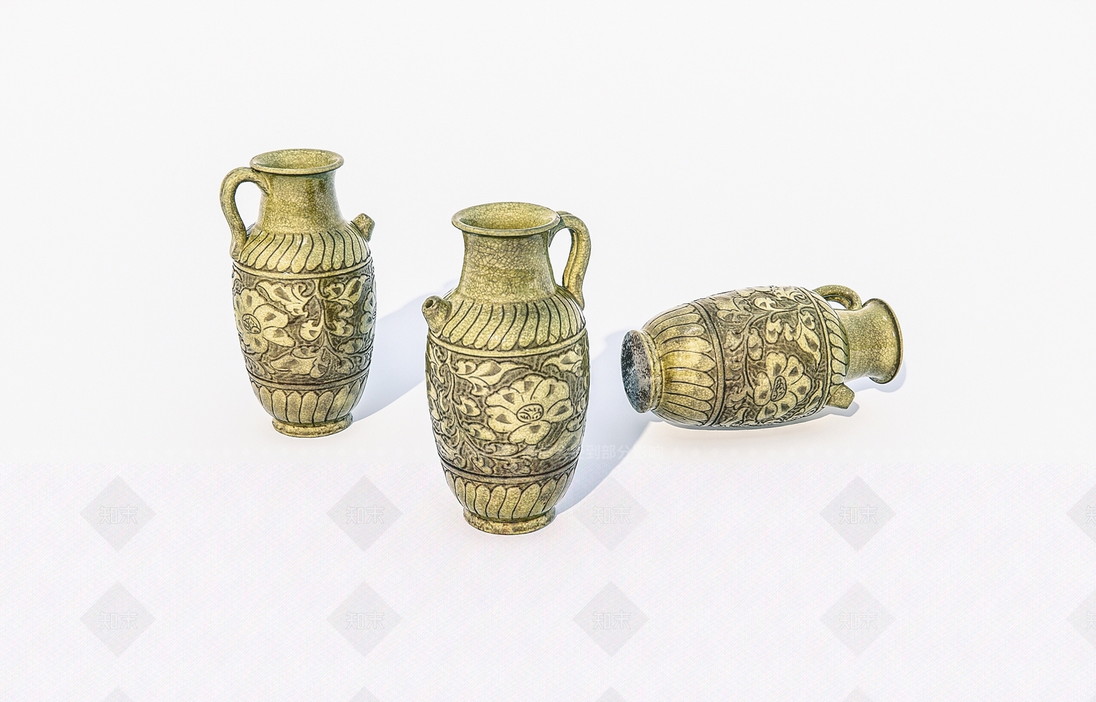 陶瓷瓶子SU模型下载【ID:1162305635】