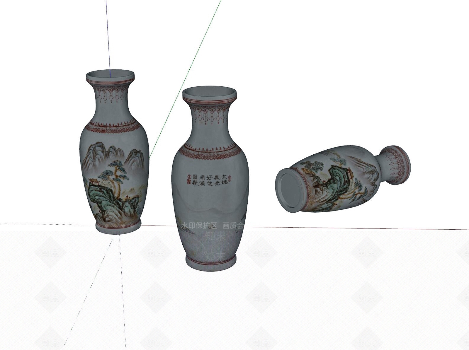 花瓶SU模型草图