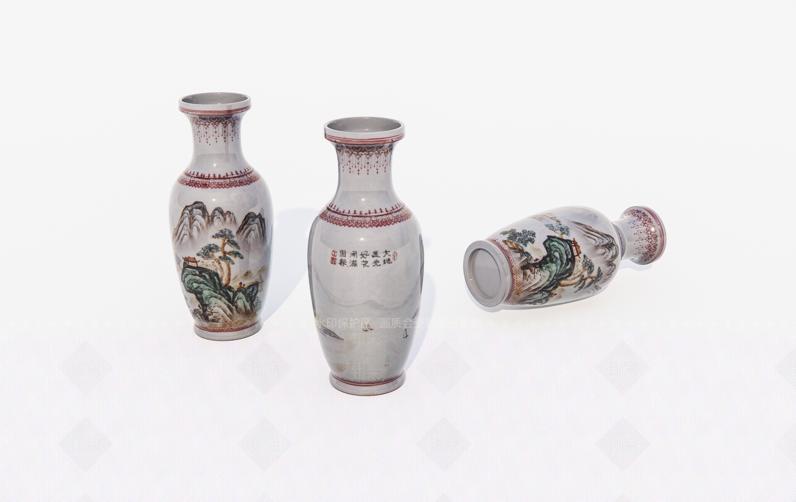 陶瓷瓶子SU模型下载【ID:1162306622】