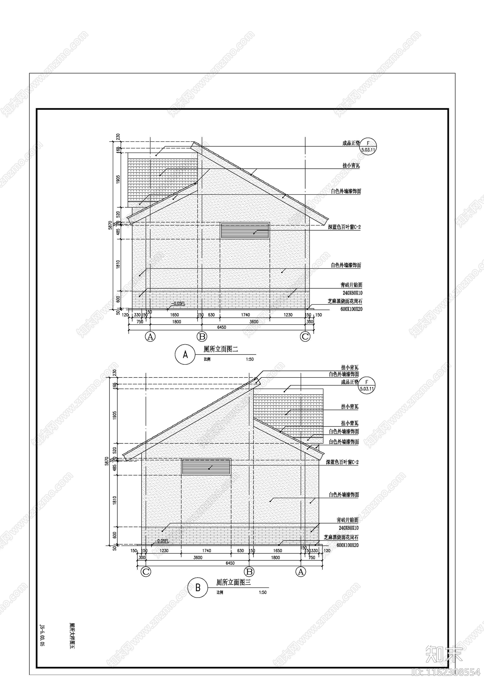 公共卫生间装cad施工图下载【ID:1162308554】