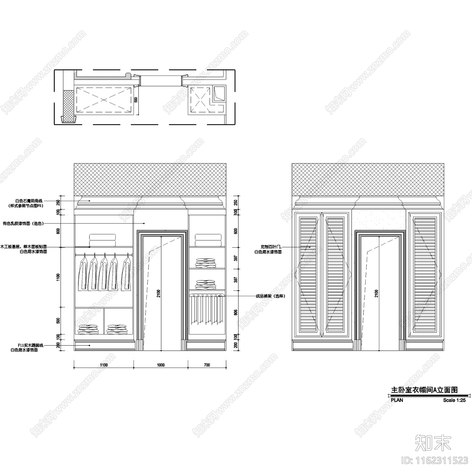 法式重庆保利高尔夫70户型二层别墅室内家装cad施工图下载【ID:1162311523】