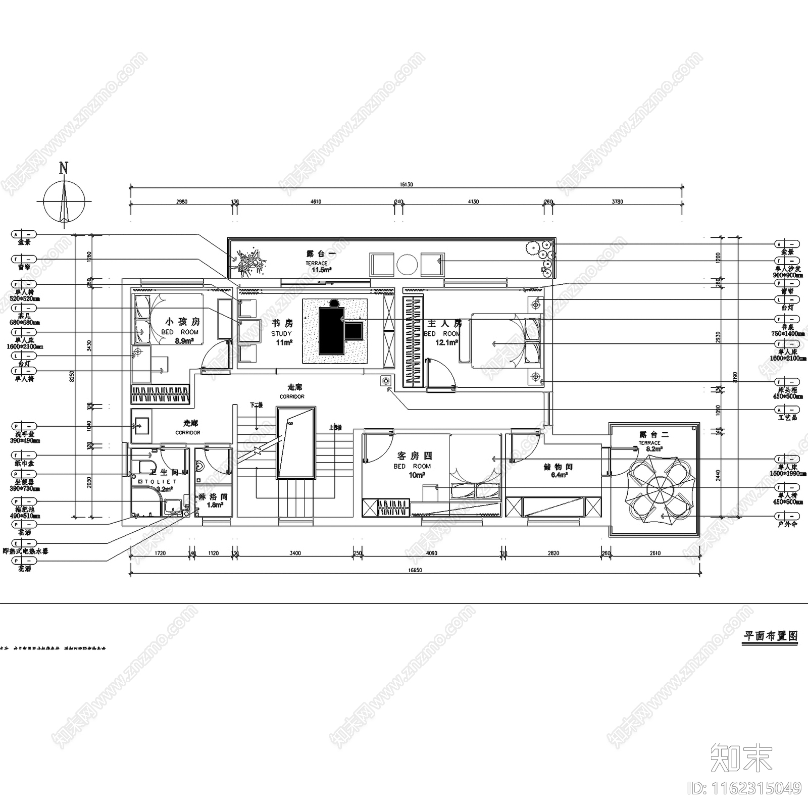 新中式中式淳安千岛湖三层别墅室内家装cad施工图下载【ID:1162315049】