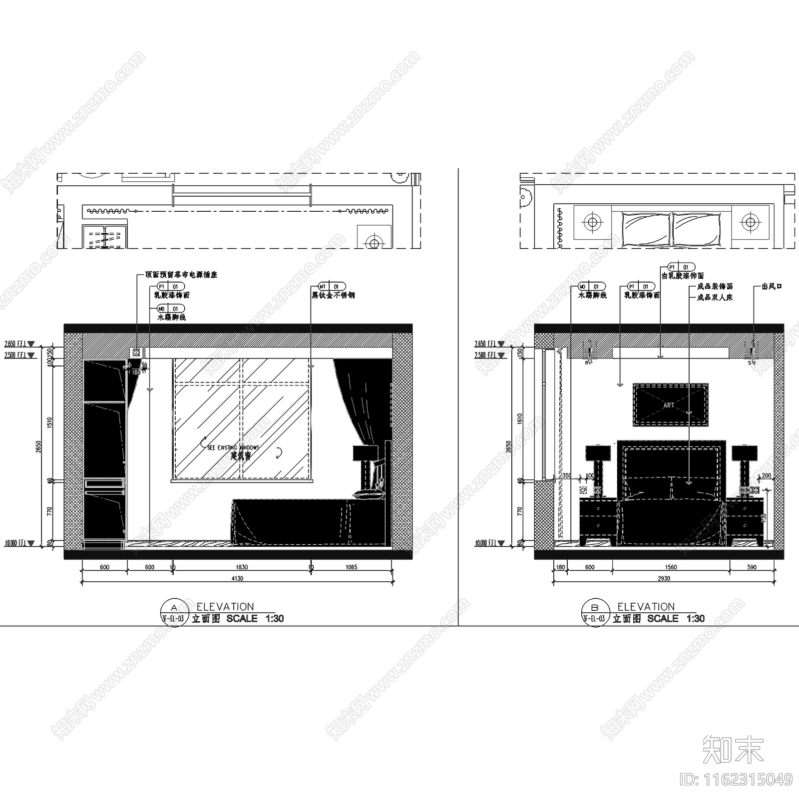 新中式中式淳安千岛湖三层别墅室内家装cad施工图下载【ID:1162315049】