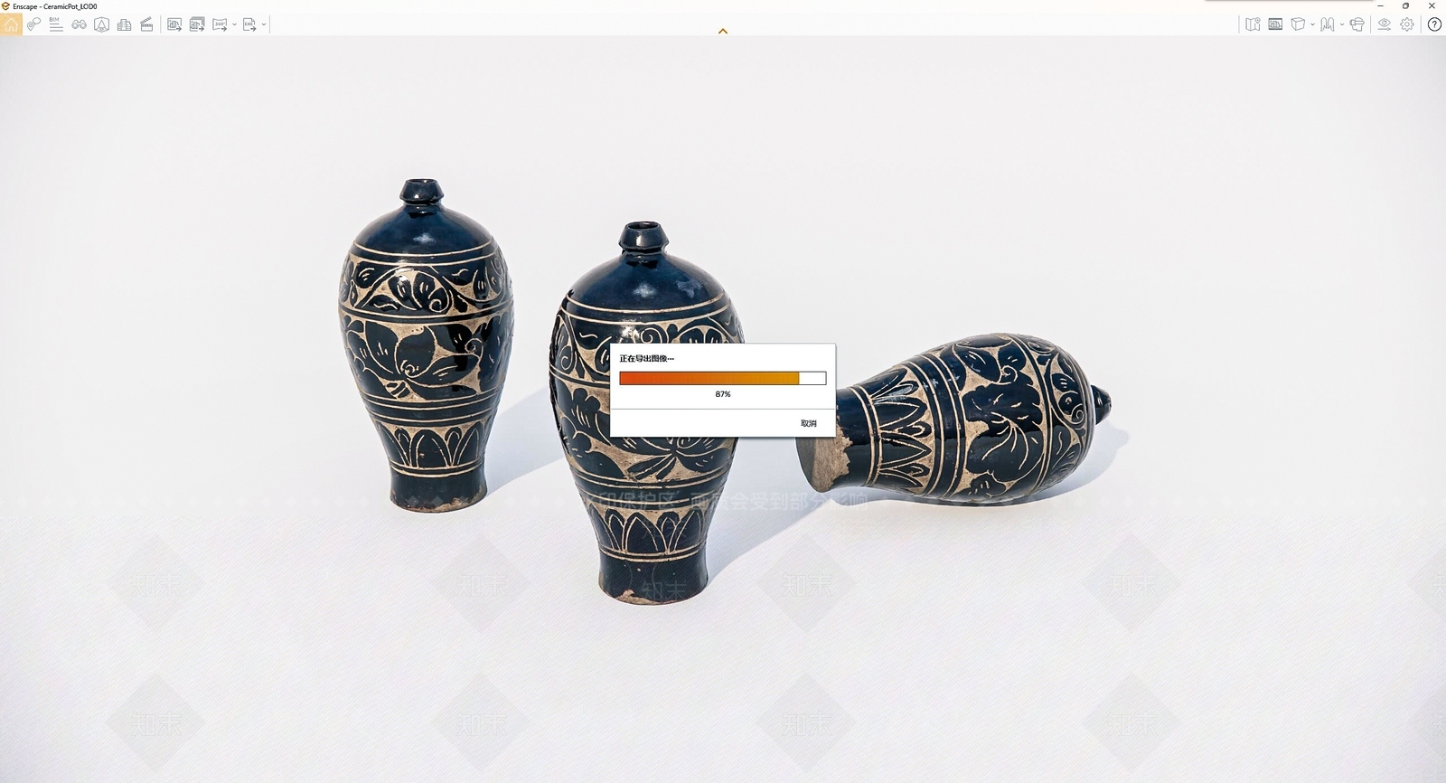 花瓶SU模型草图