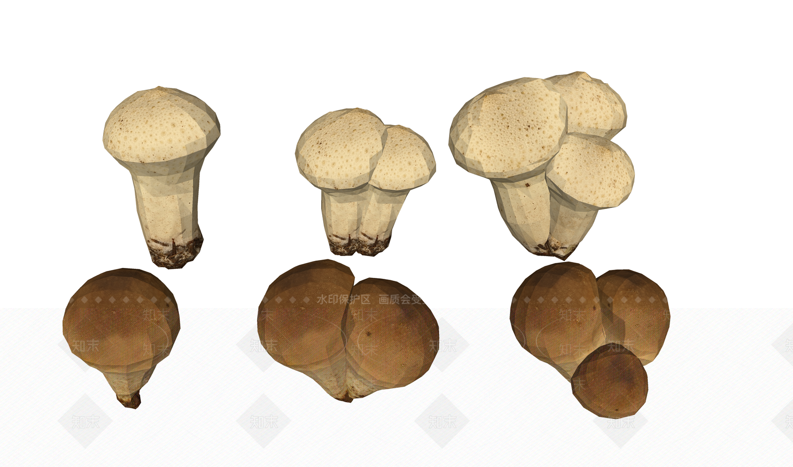 现代野生蘑菇SU模型下载【ID:1162316631】