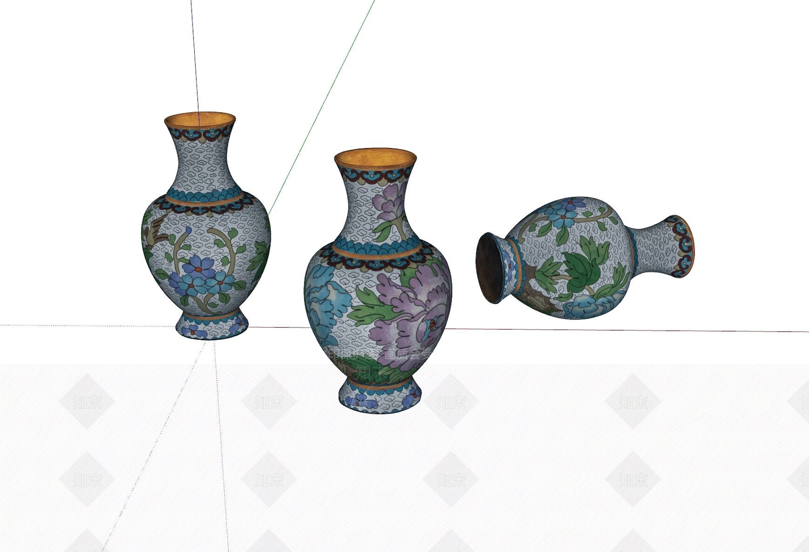 陶瓷瓶子SU模型下载【ID:1162316793】