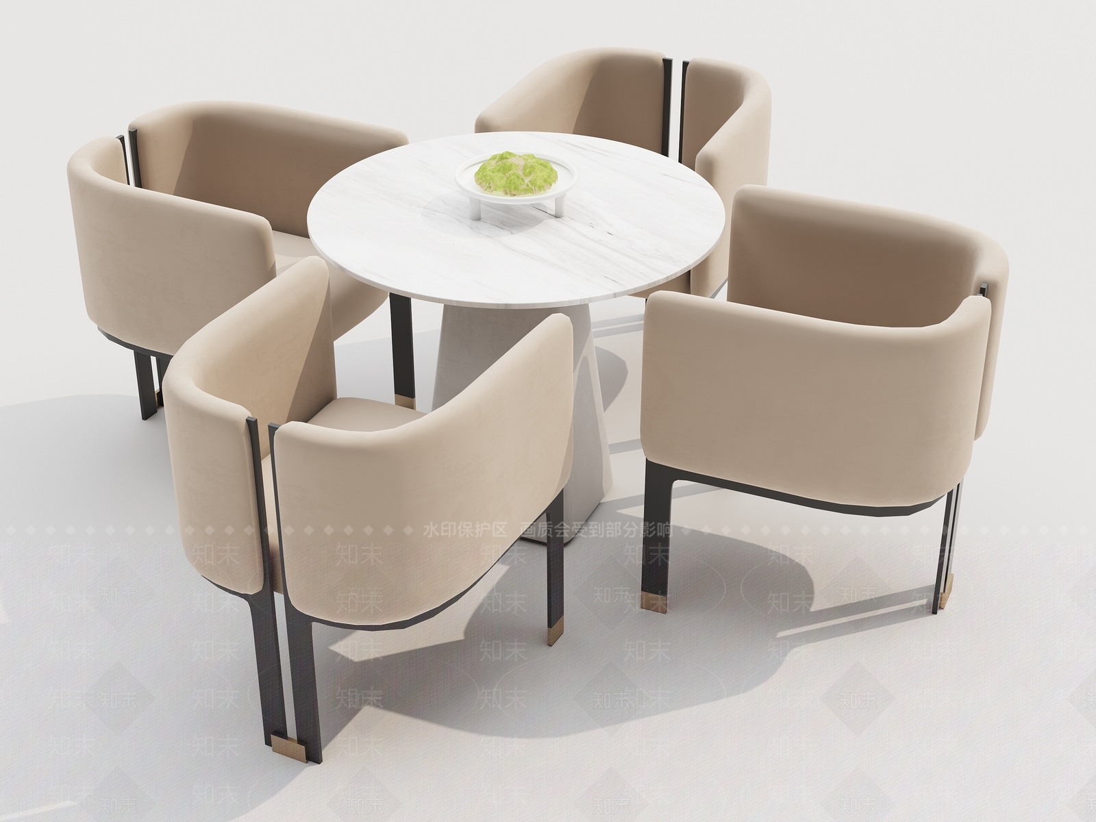 新中式洽谈桌椅组合33D模型下载【ID:1162318071】