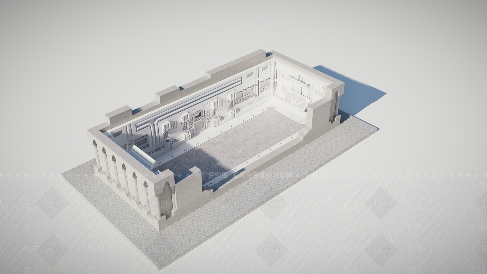 35古典外观宇宙飞船内饰SU模型下载【ID:1162319668】