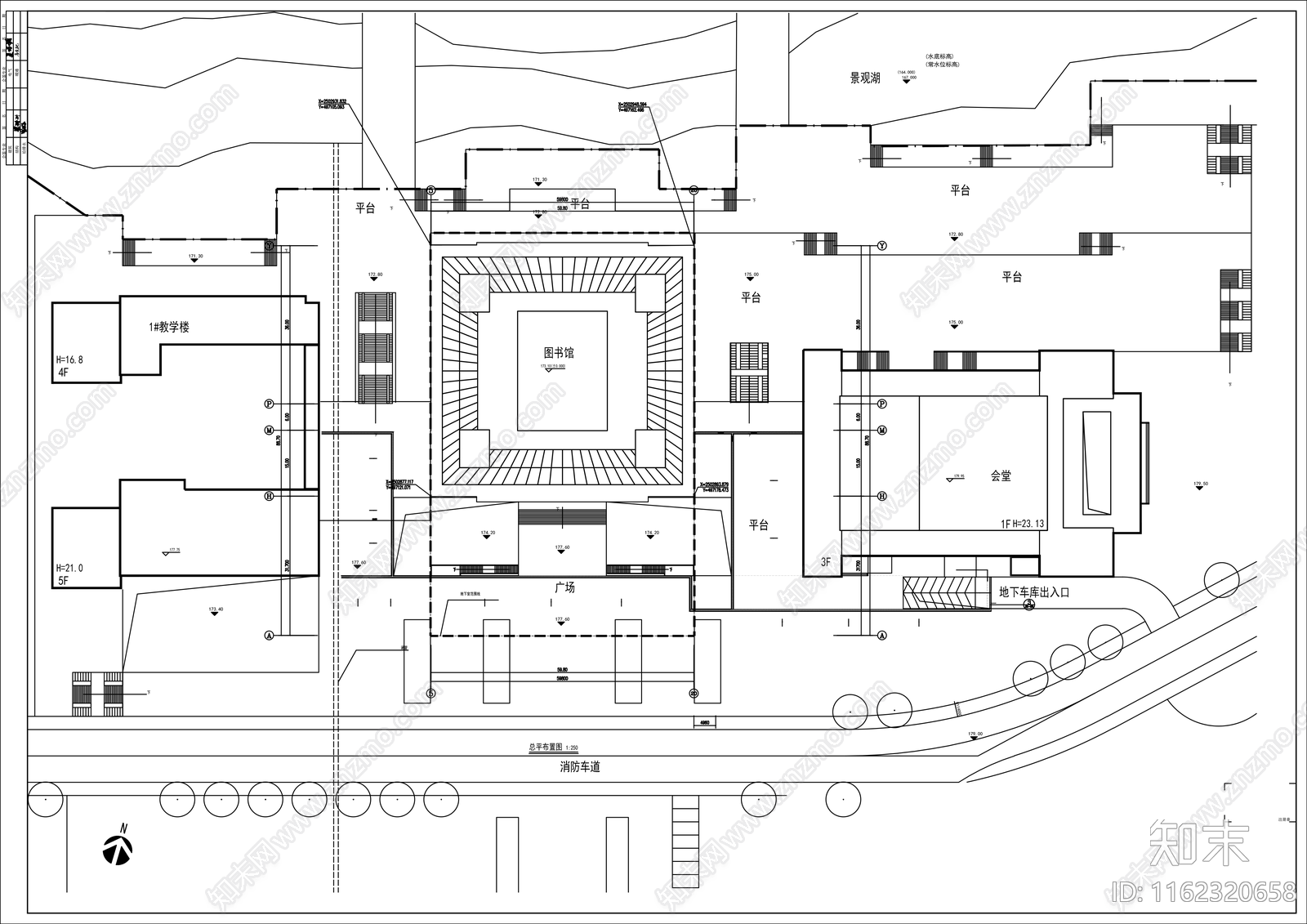 中式图书馆建施工图下载【ID:1162320658】