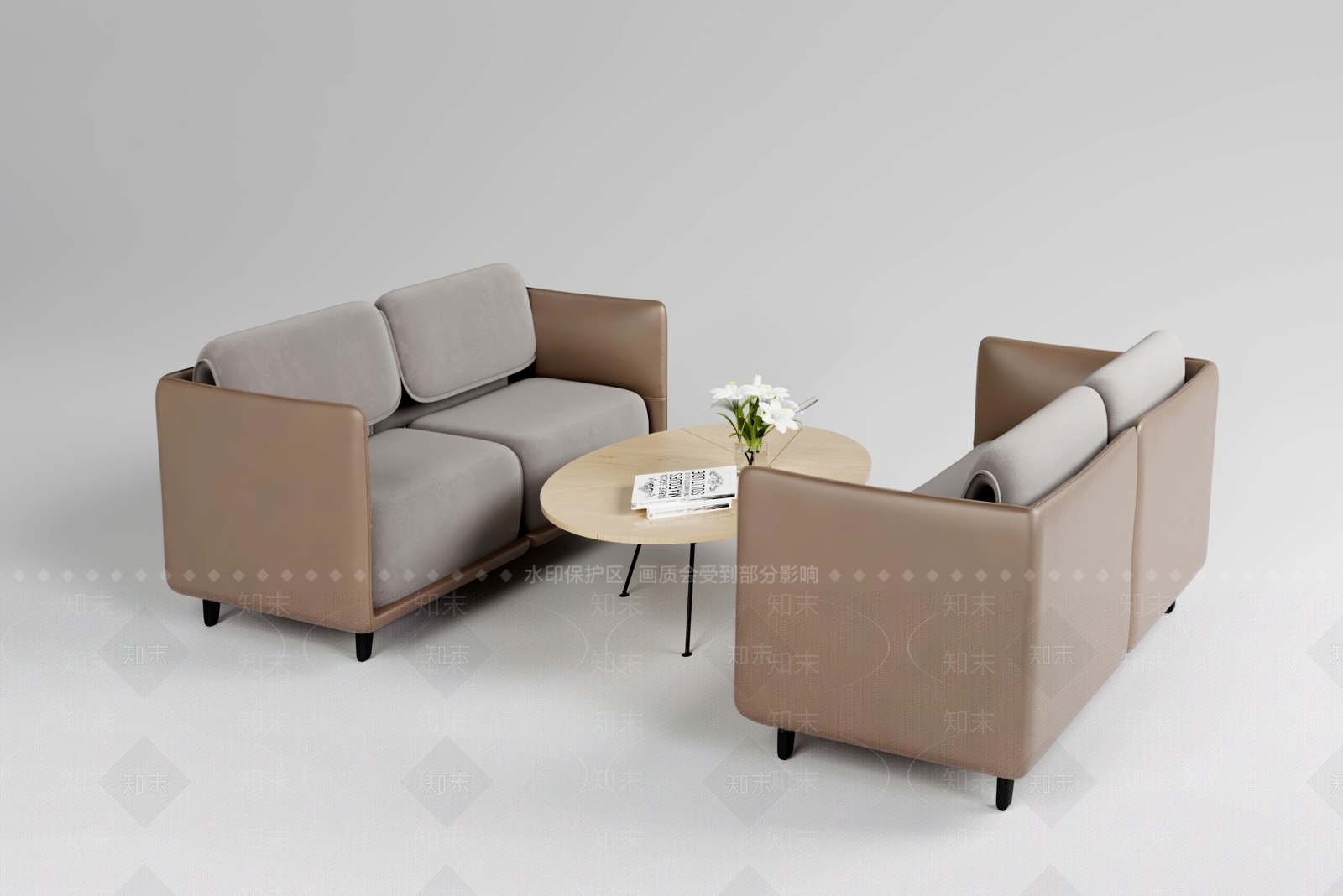 休闲沙发双人沙发3D模型下载【ID:1162321096】