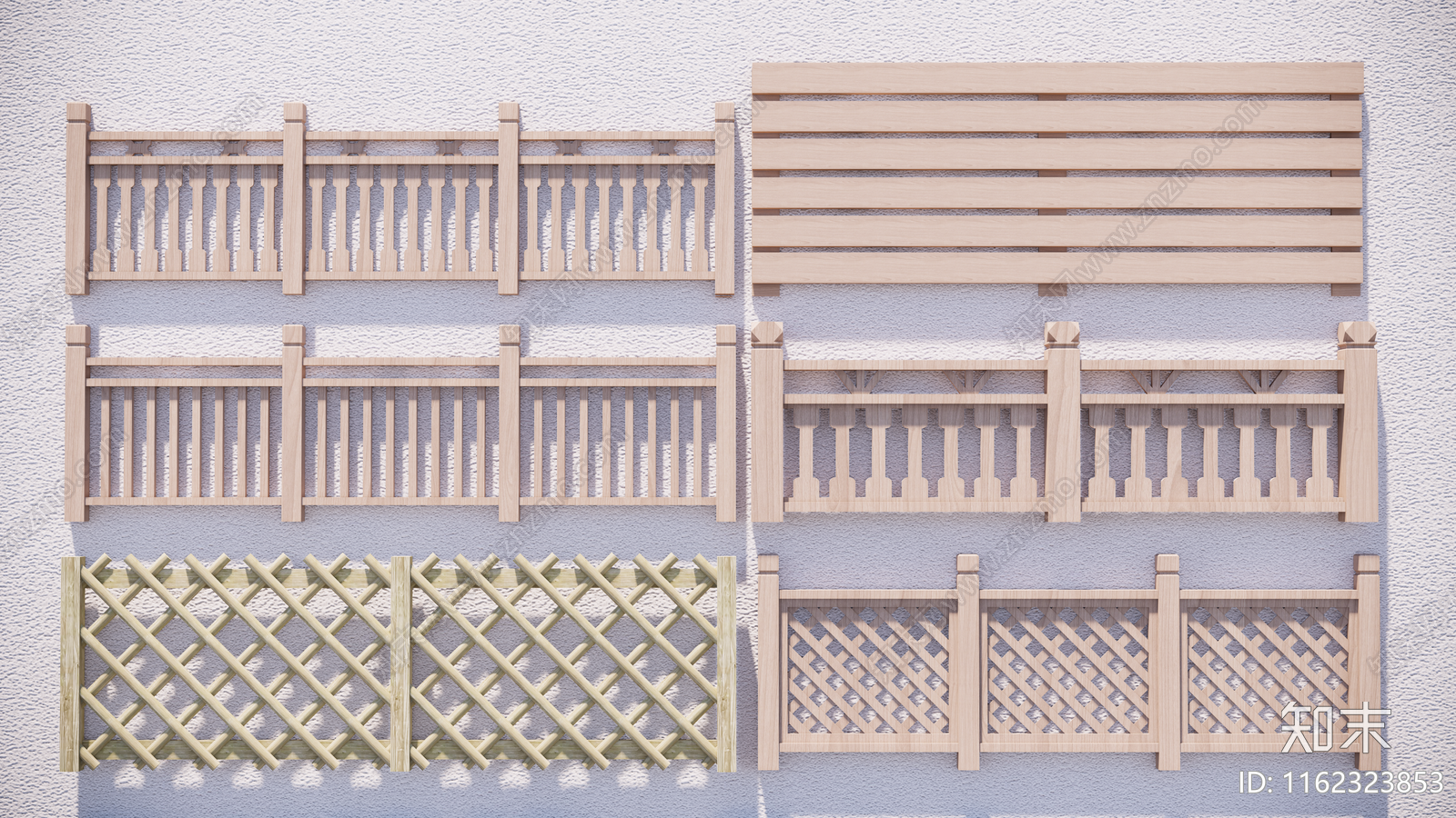 木栅栏SU模型下载【ID:1162323853】