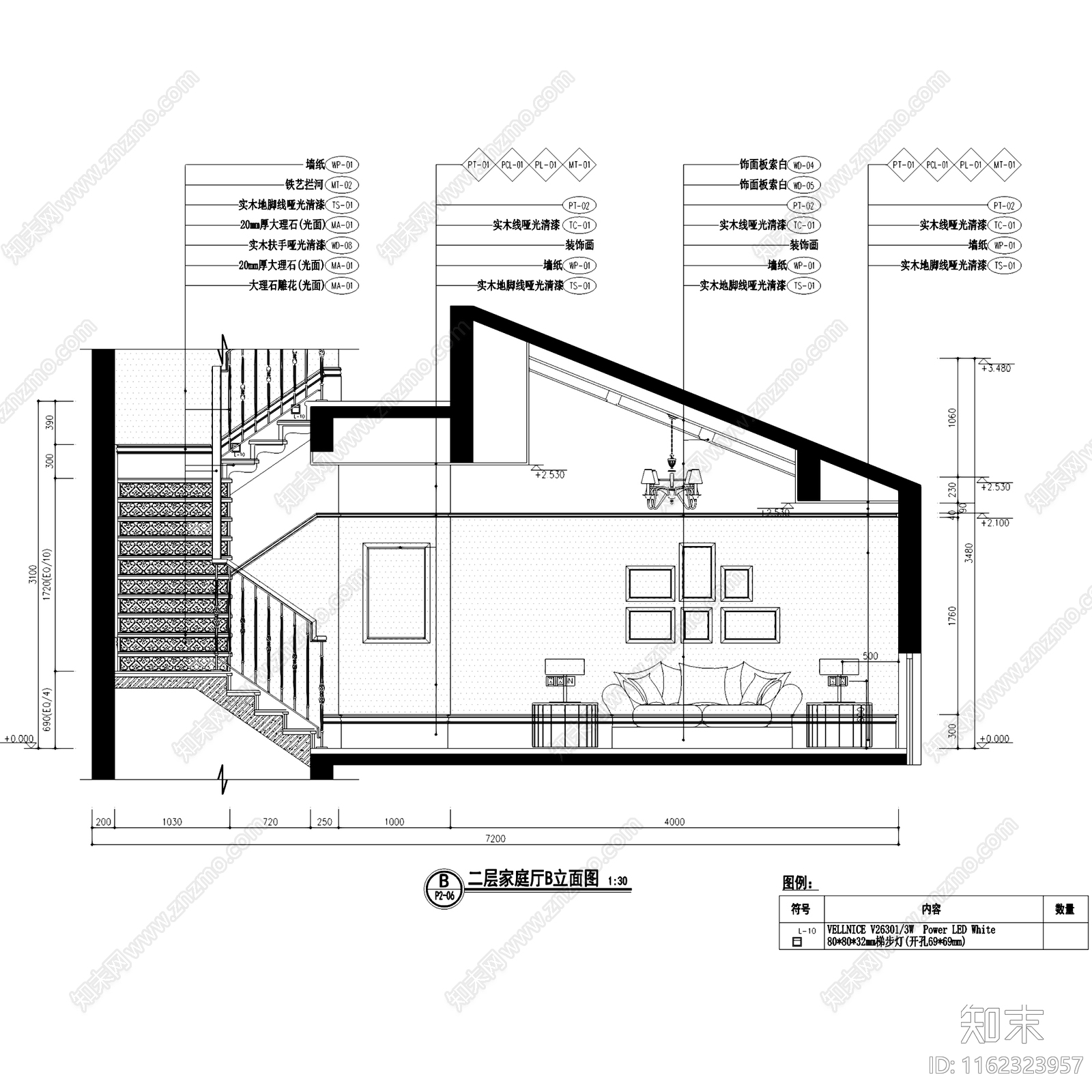 地中海风丰泰樟木头三层别墅室内家装cad施工图下载【ID:1162323957】