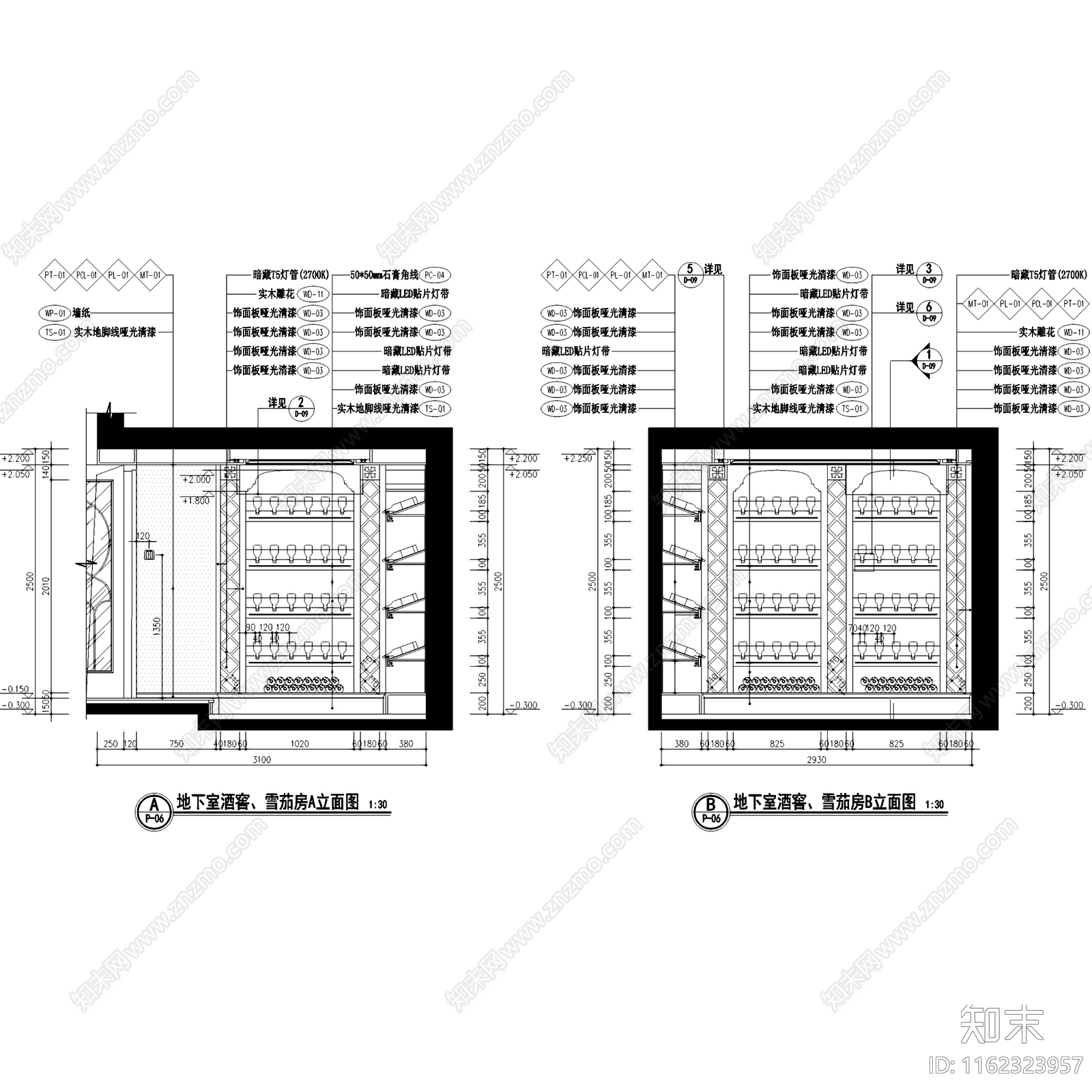 地中海风丰泰樟木头三层别墅室内家装cad施工图下载【ID:1162323957】