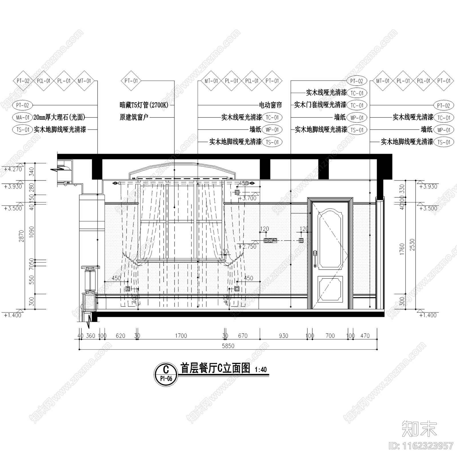 地中海风丰泰樟木头三层别墅室内家装cad施工图下载【ID:1162323957】