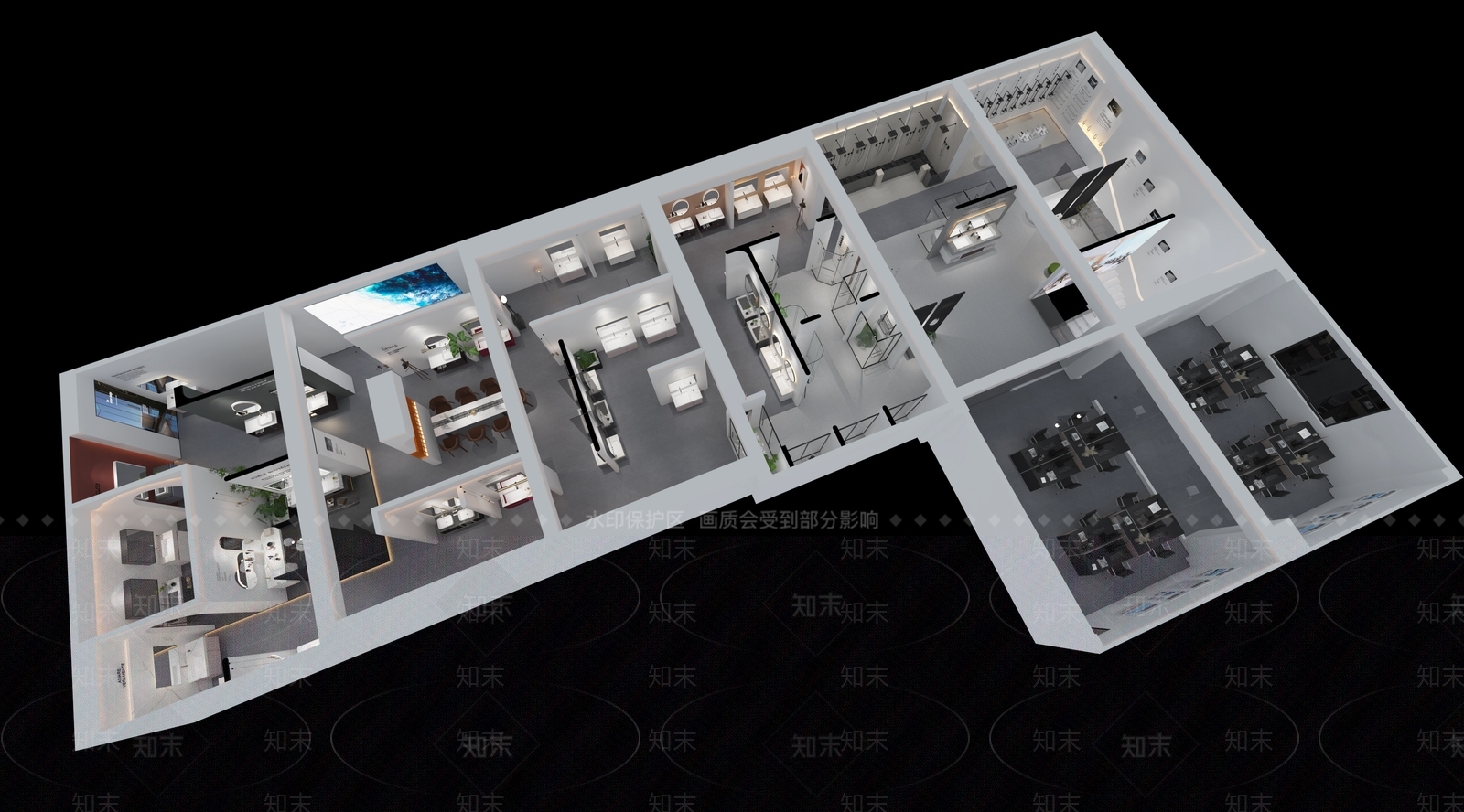 现代卫浴展厅3D模型下载【ID:1162327817】