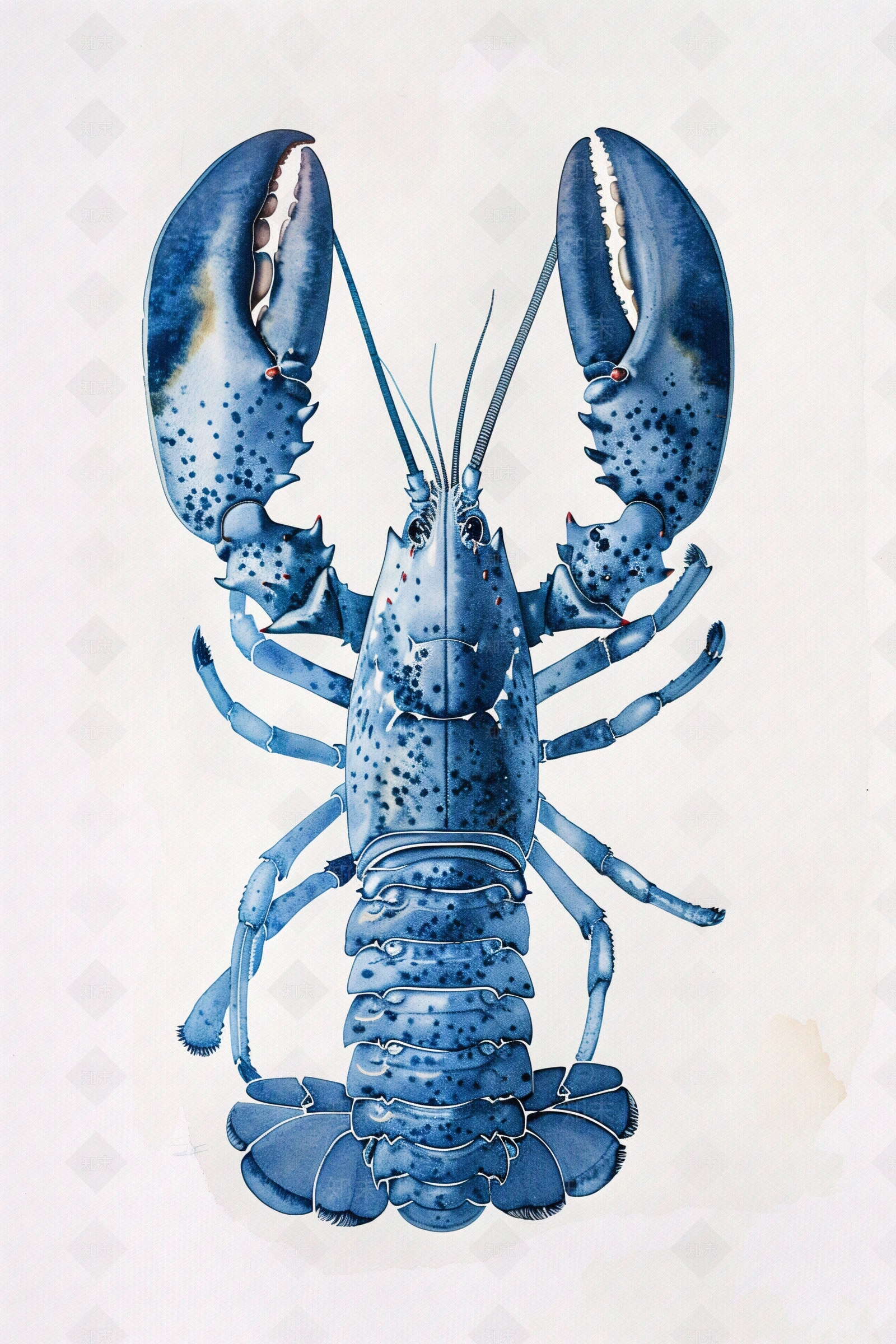 白色背景上的龙虾特写镜头贴图下载【ID:1162328710】