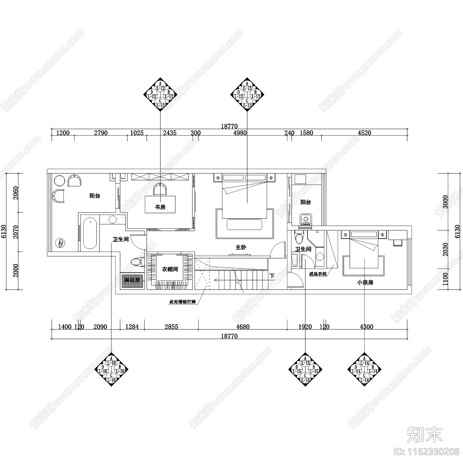 欧式二层别墅私宅室内家装cad施工图下载【ID:1162330208】