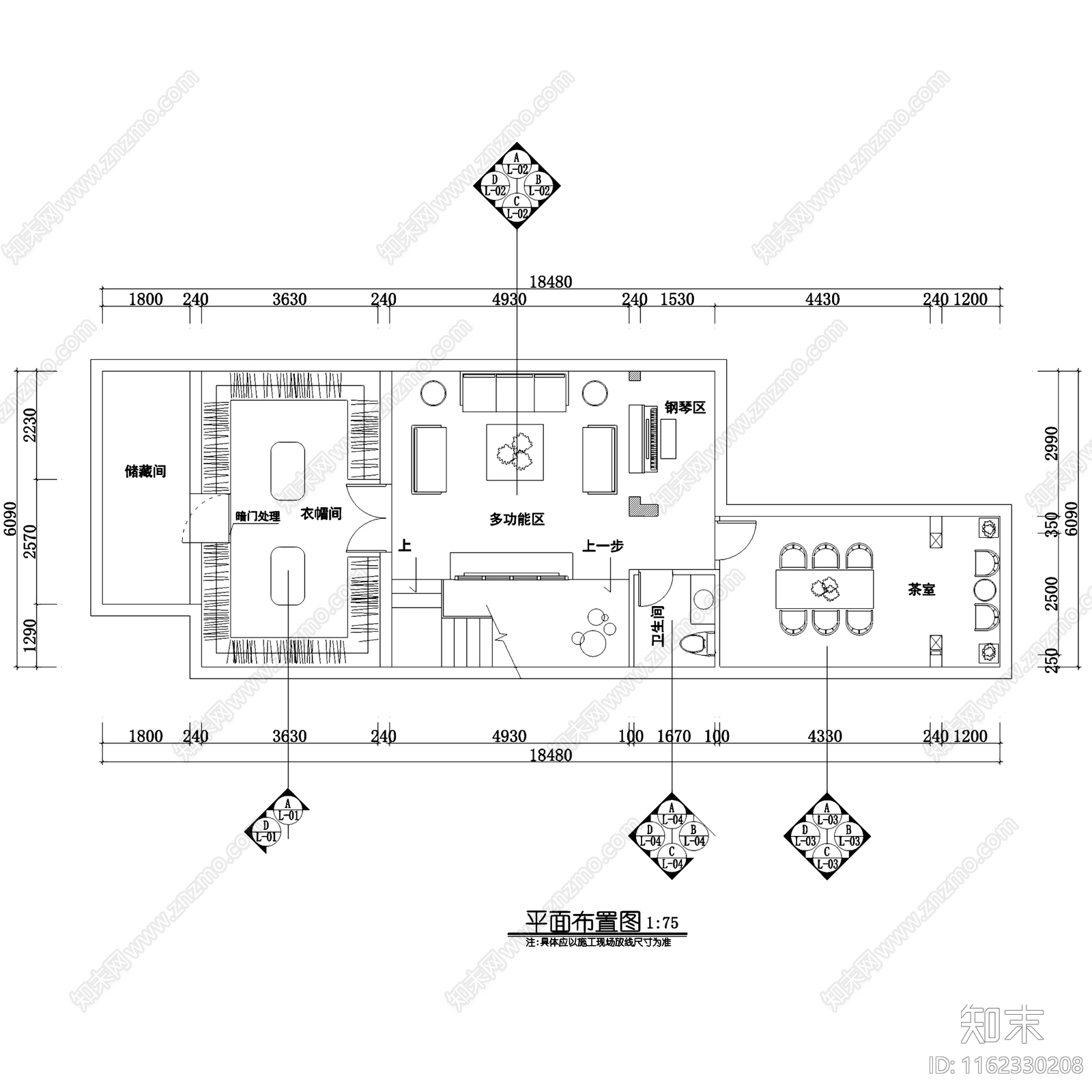 欧式二层别墅私宅室内家装cad施工图下载【ID:1162330208】