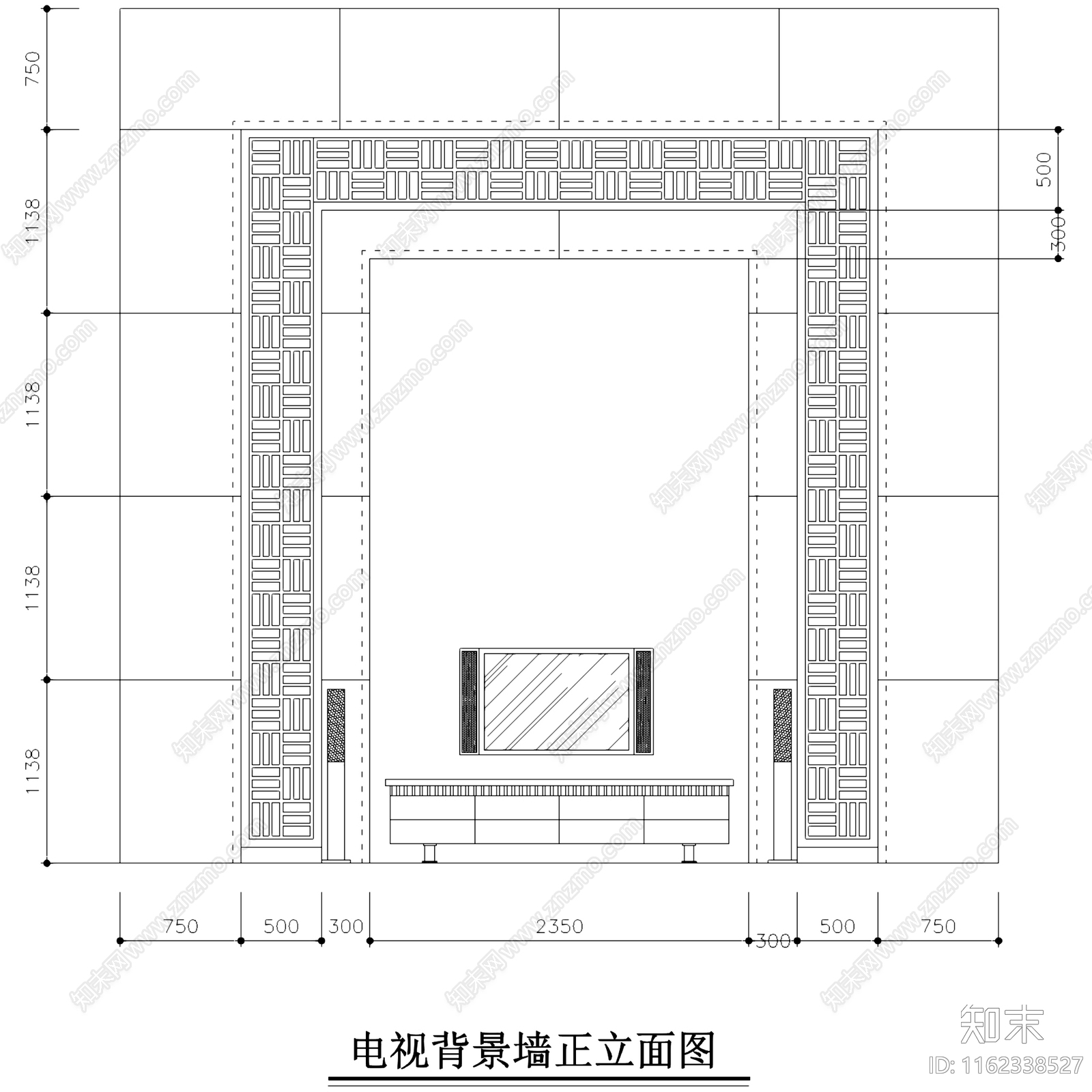 中式三层别墅室内家装cad施工图下载【ID:1162338527】