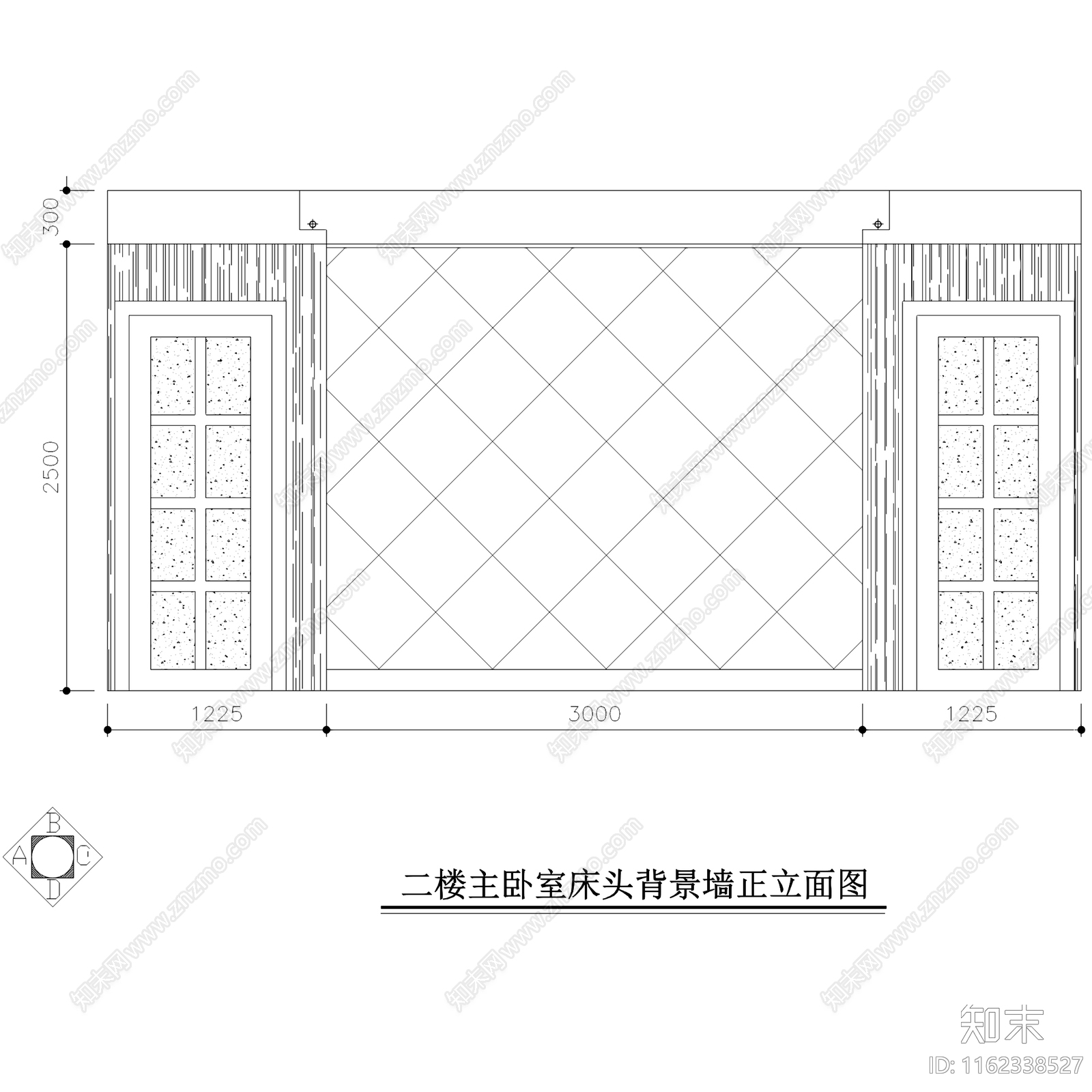 中式三层别墅室内家装cad施工图下载【ID:1162338527】