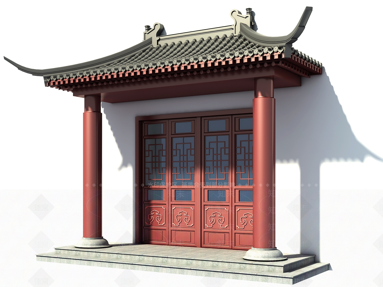 古建门头3D模型下载【ID:1162343715】