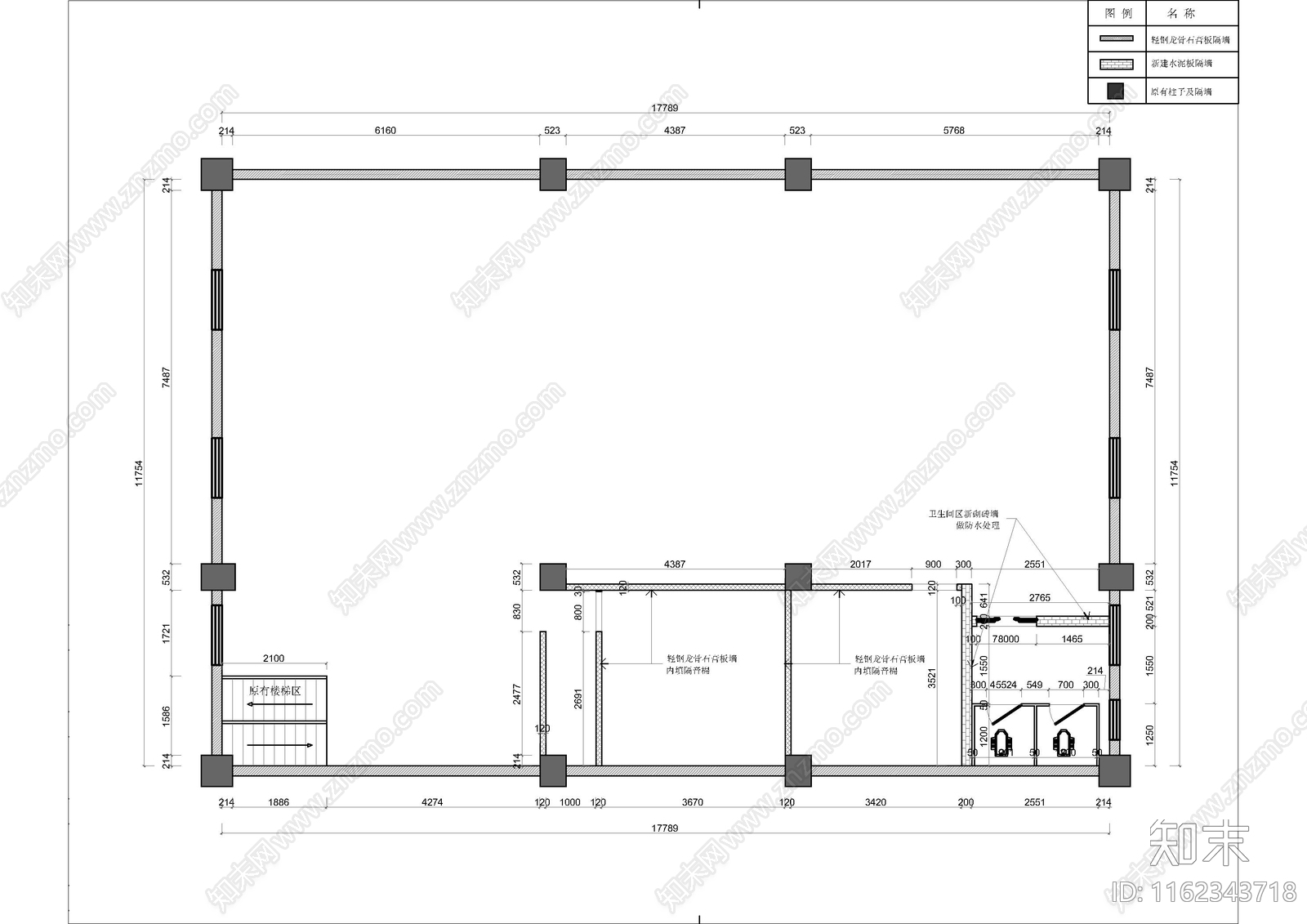 棋牌室台球厅施工图下载【ID:1162343718】