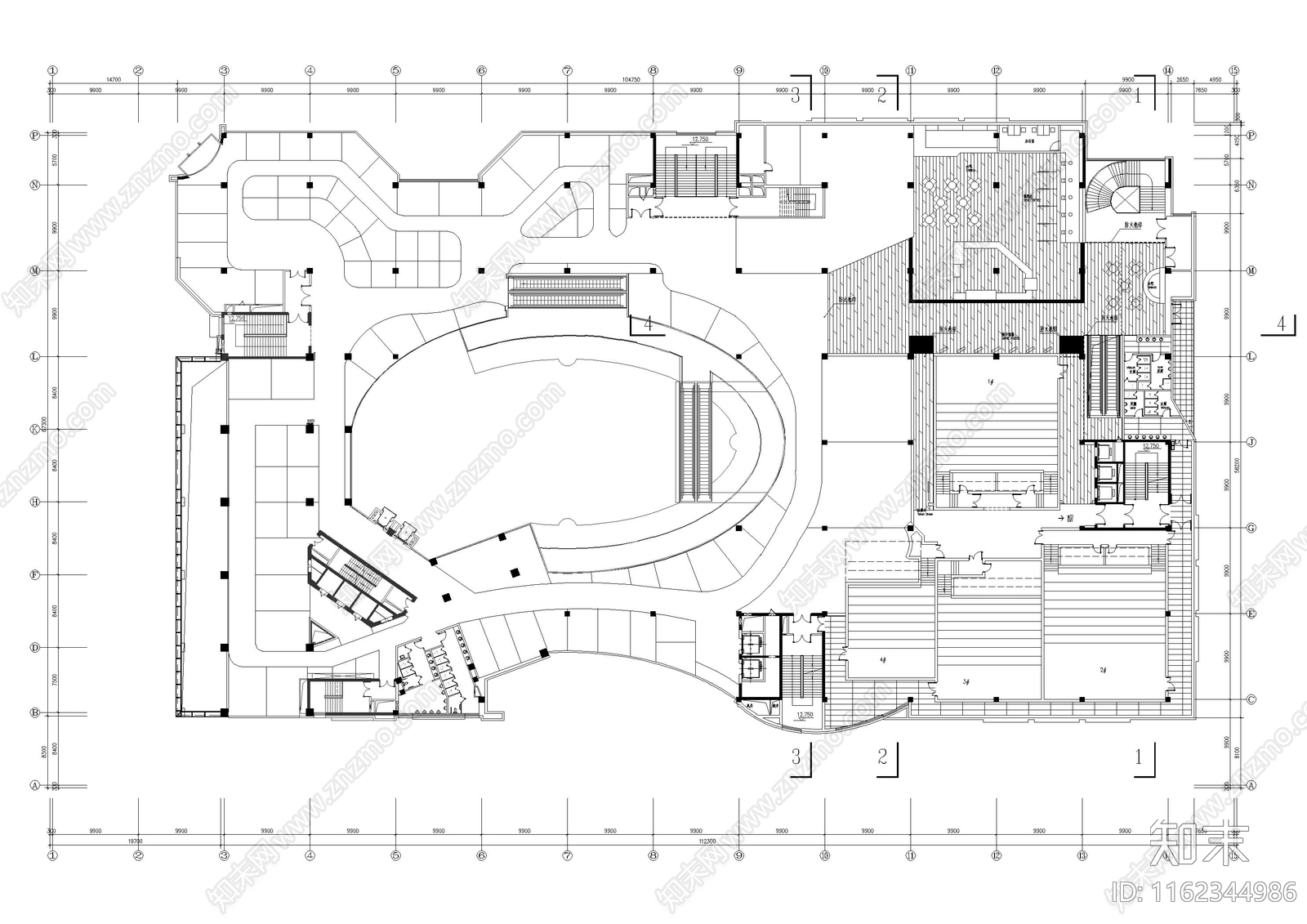 商场电影院建筑方案cad施工图下载【ID:1162344986】