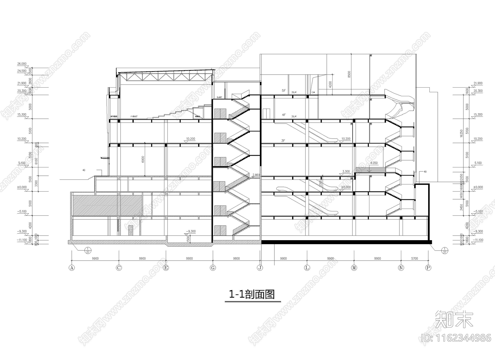 商场电影院建筑方案cad施工图下载【ID:1162344986】