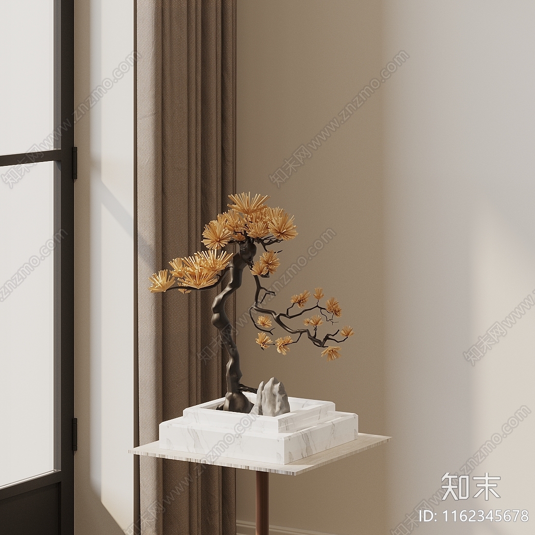 新中式盆栽3D模型下载【ID:1162345678】