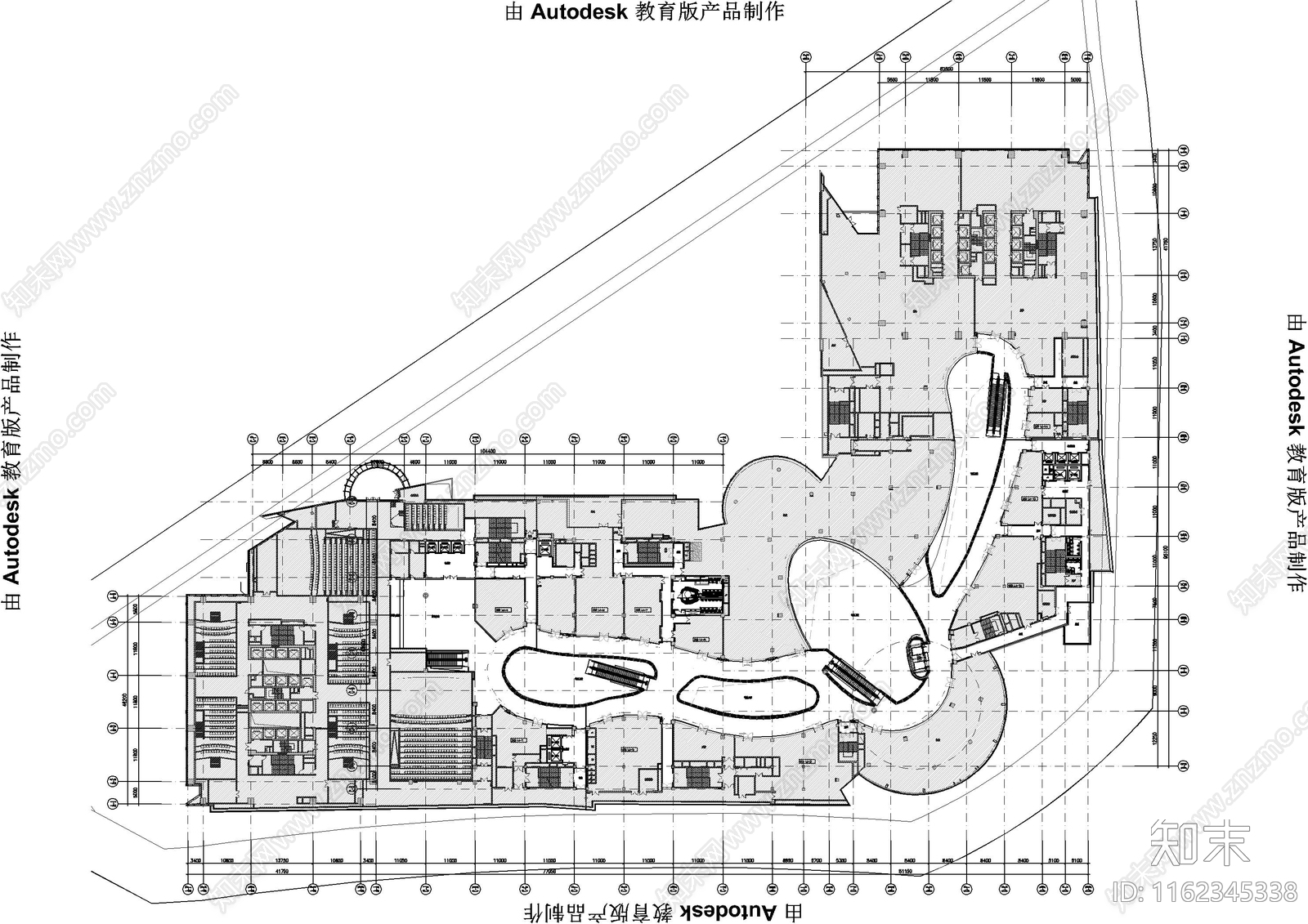 深圳超大商场平面施工图下载【ID:1162345338】