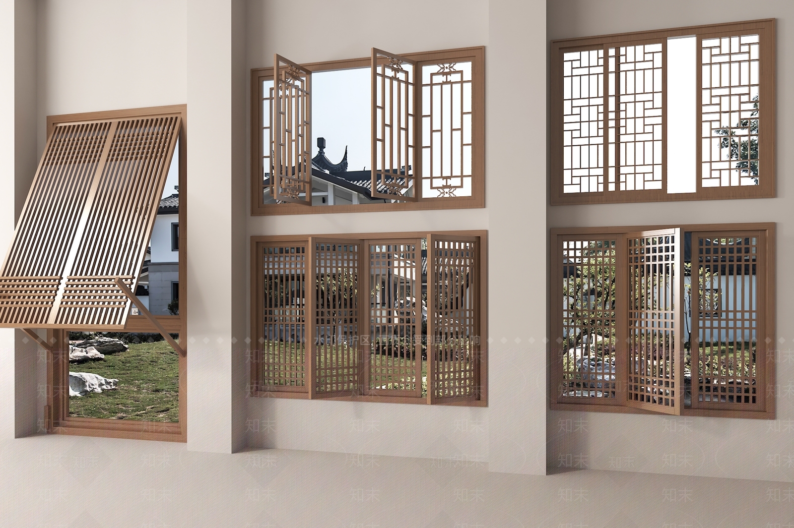 新中式窗户3D模型下载【ID:1162363712】