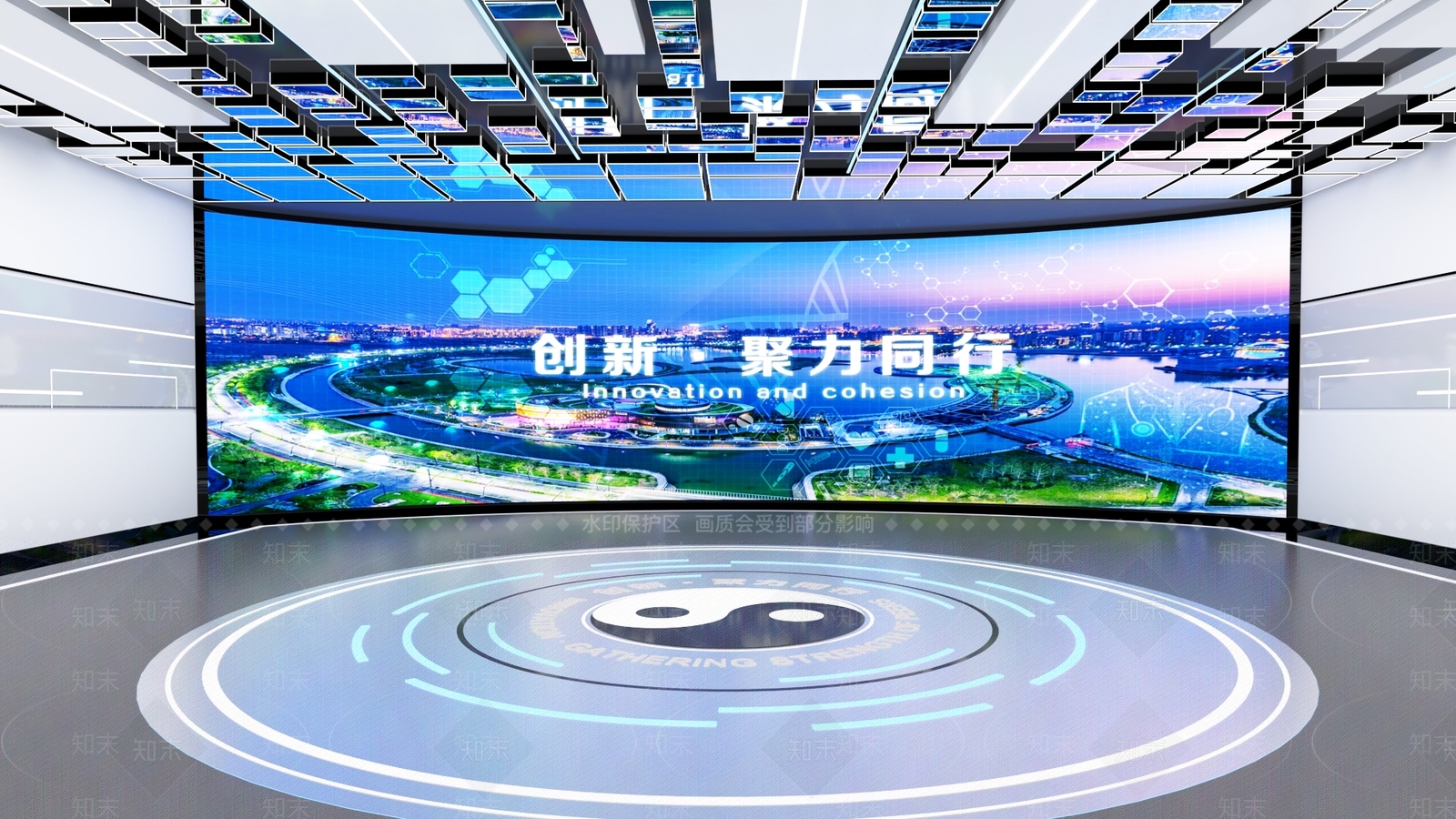 现代科技展厅SU模型下载【ID:1162365801】