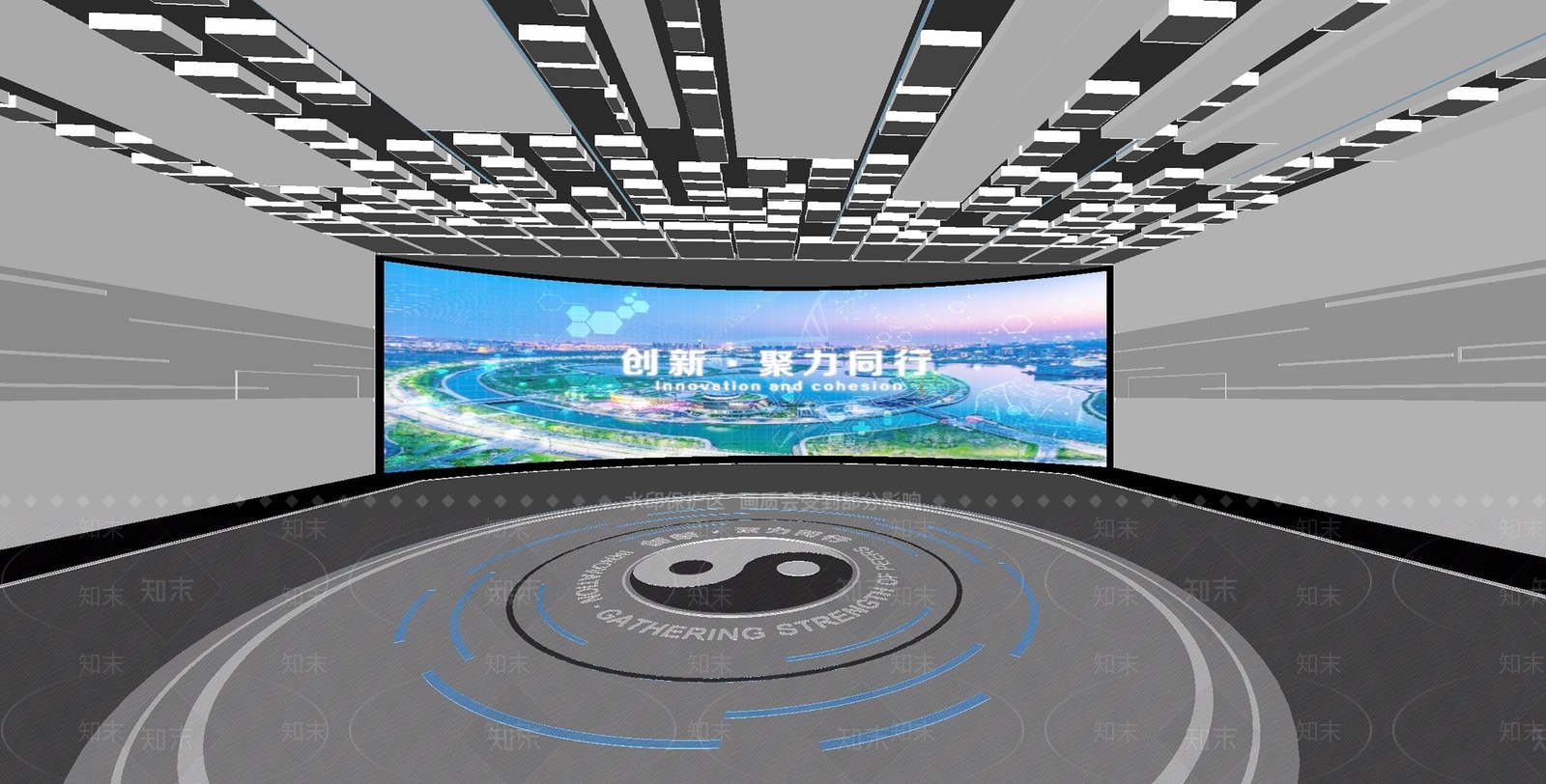 现代科技展厅SU模型下载【ID:1162365801】