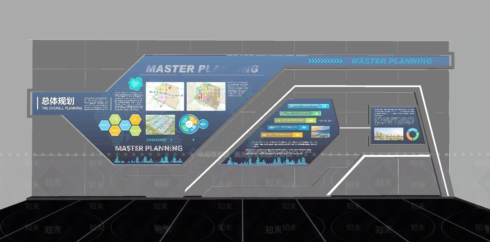 现代科技背景墙SU模型下载【ID:1162366883】