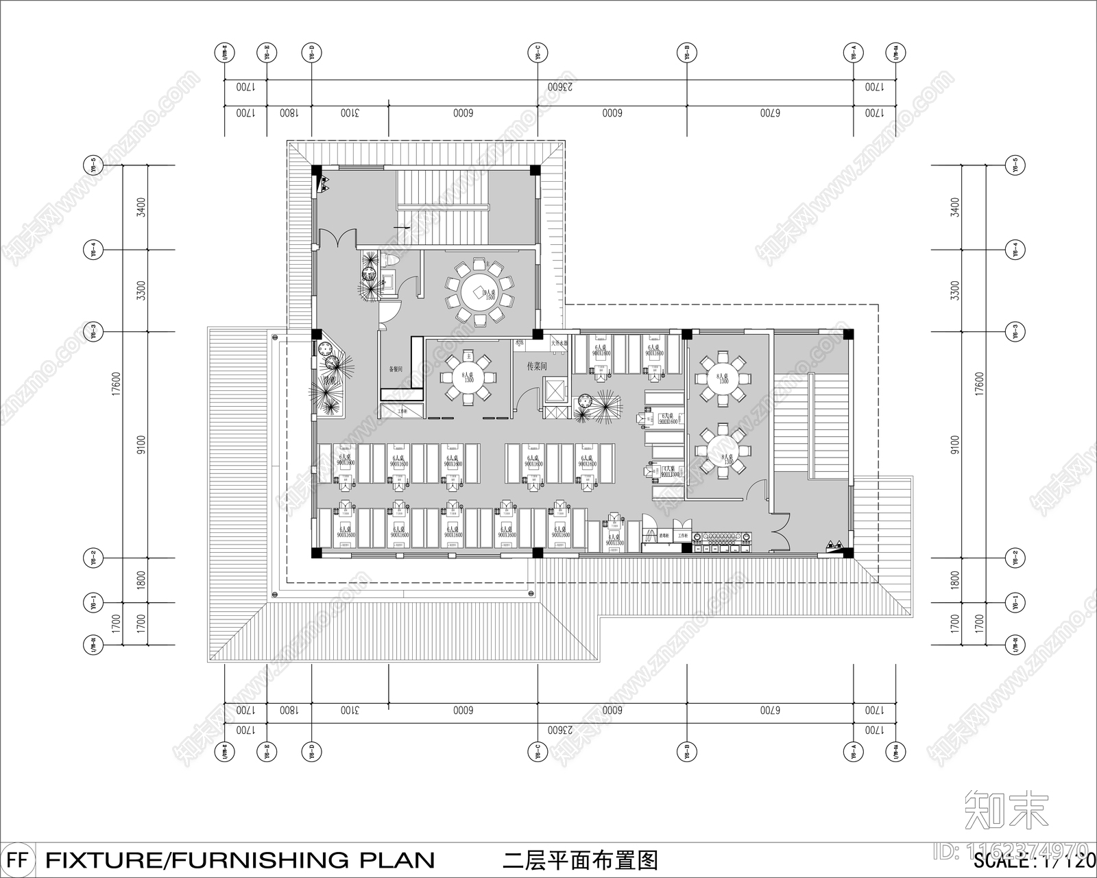 火锅cad施工图下载【ID:1162374970】