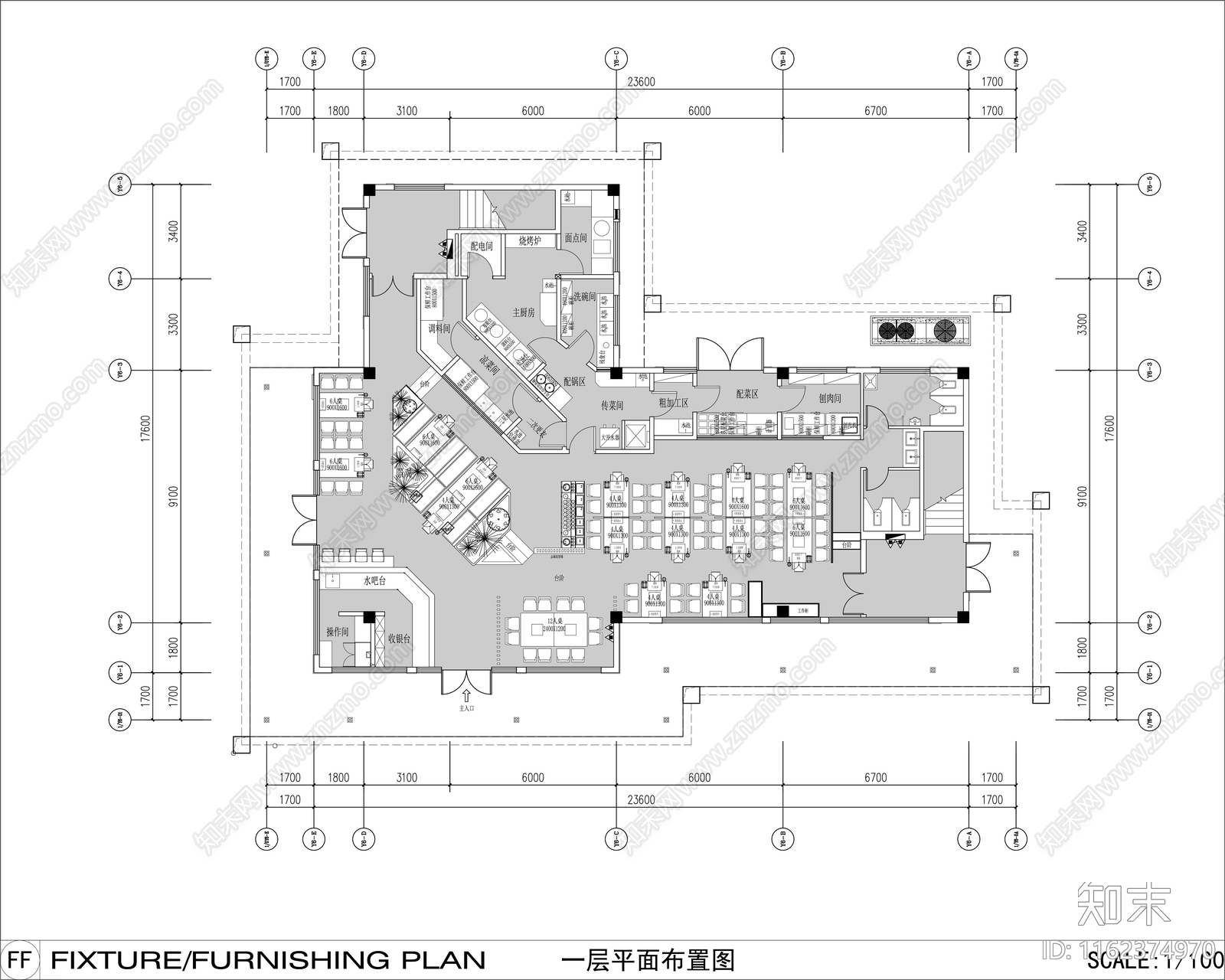 火锅cad施工图下载【ID:1162374970】