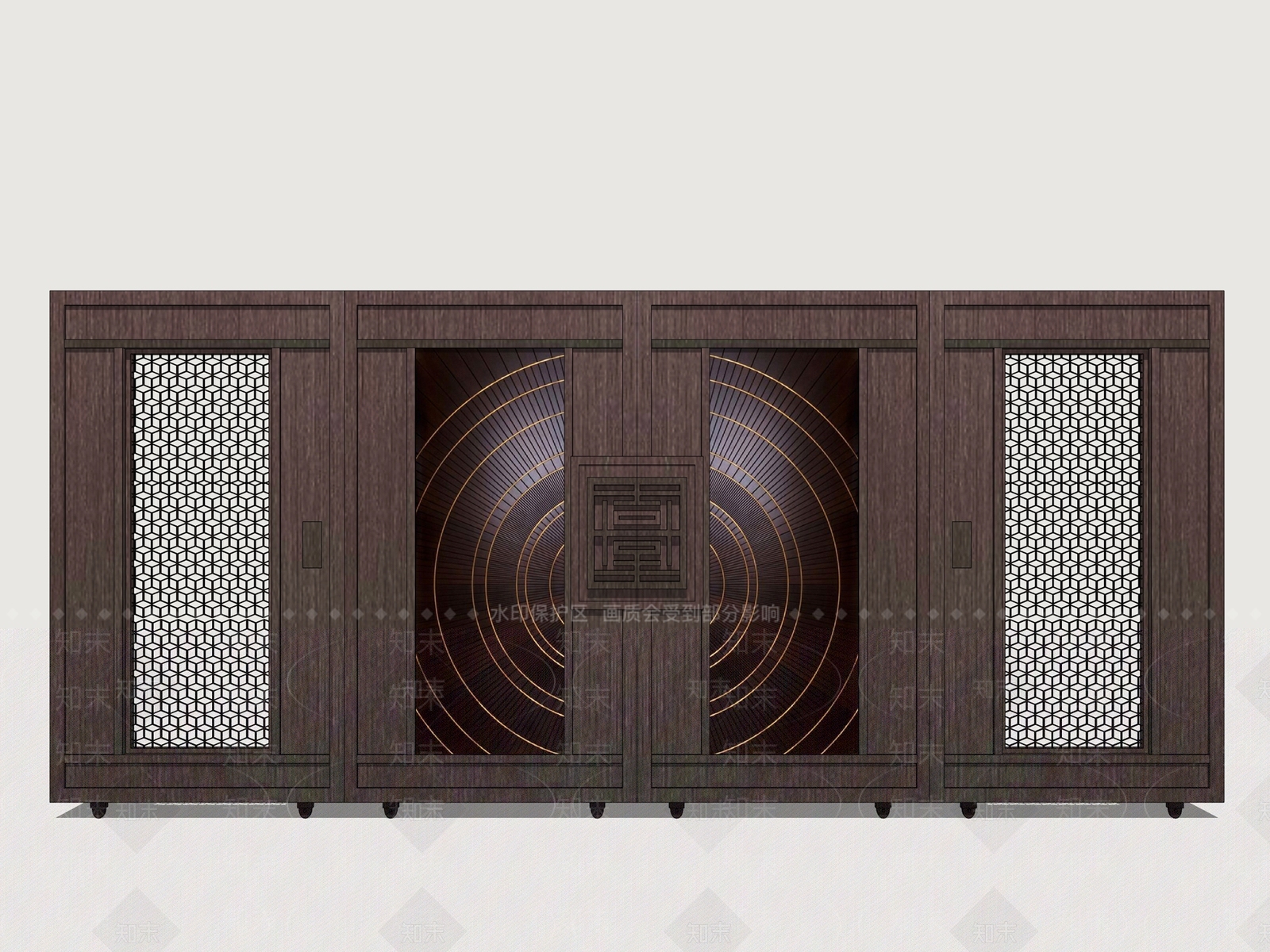 现代金属门SU模型下载【ID:1162376922】