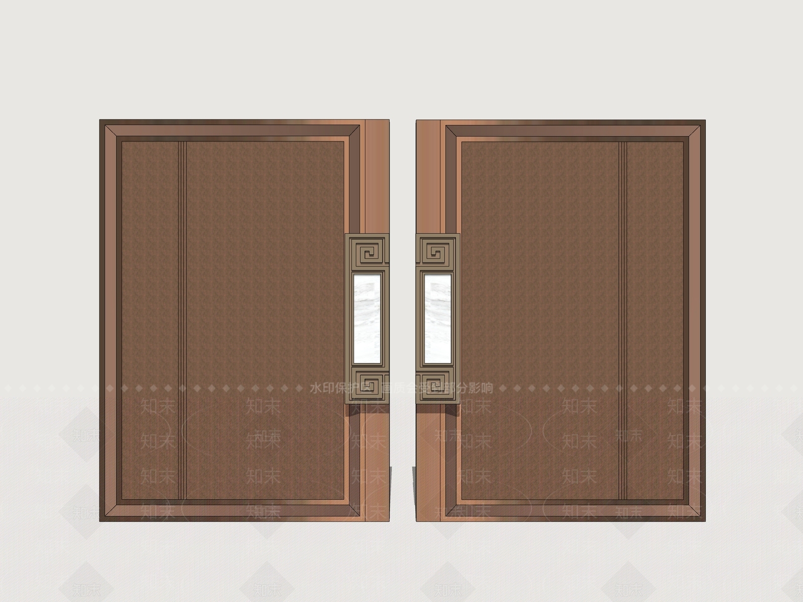 现代金属门SU模型下载【ID:1162376978】
