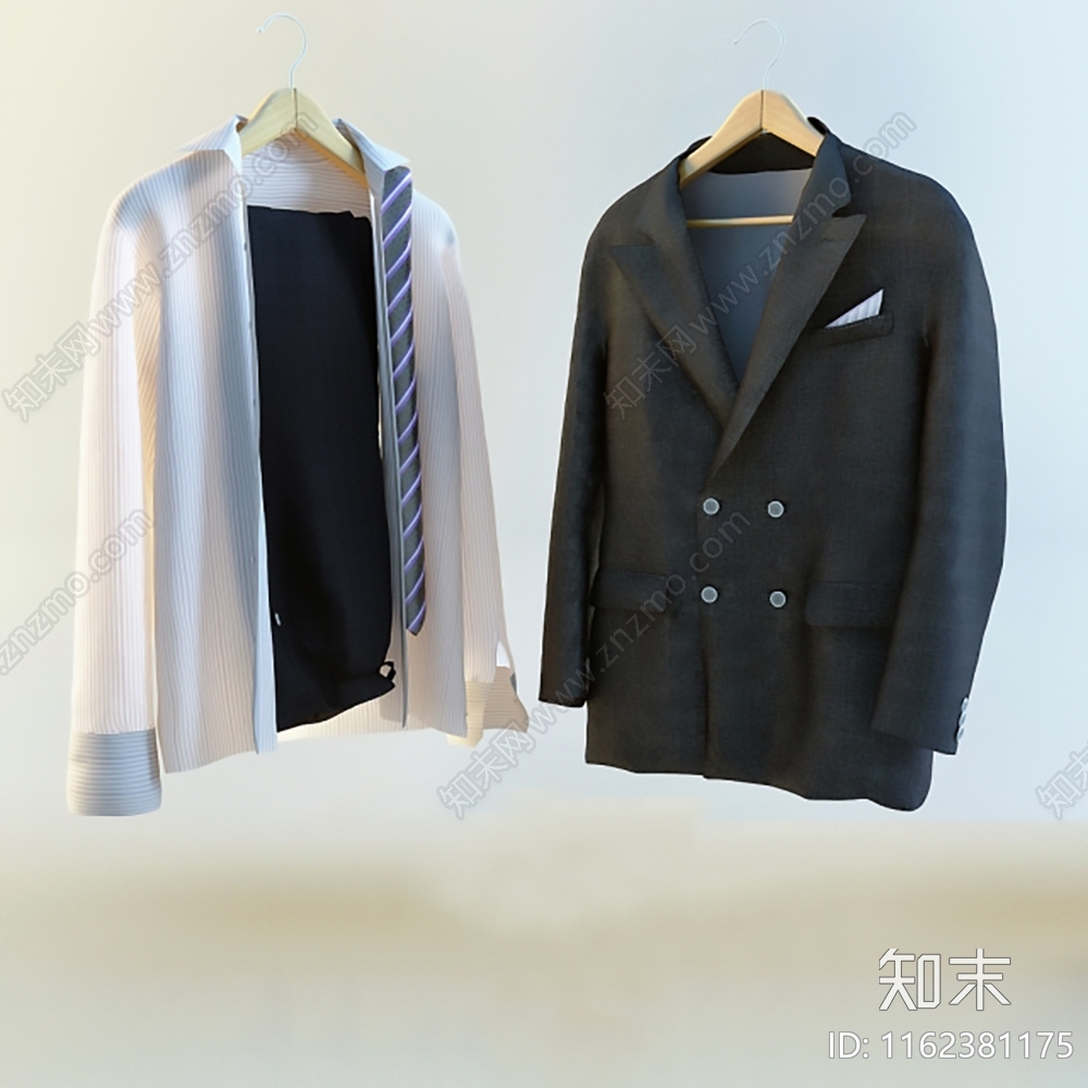 现代服装3D模型下载【ID:1162381175】